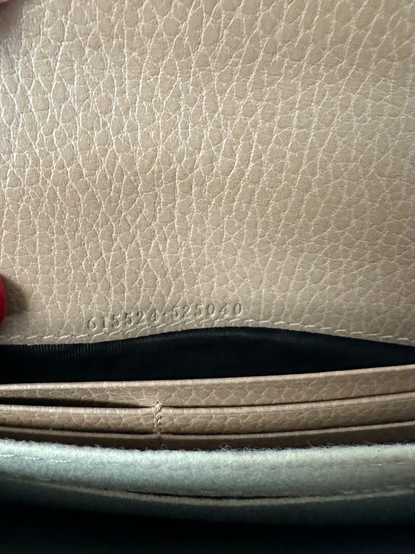 Pre-Owned Gucci Interlocking GG Leather Wallet On Chain Crossbody Bag