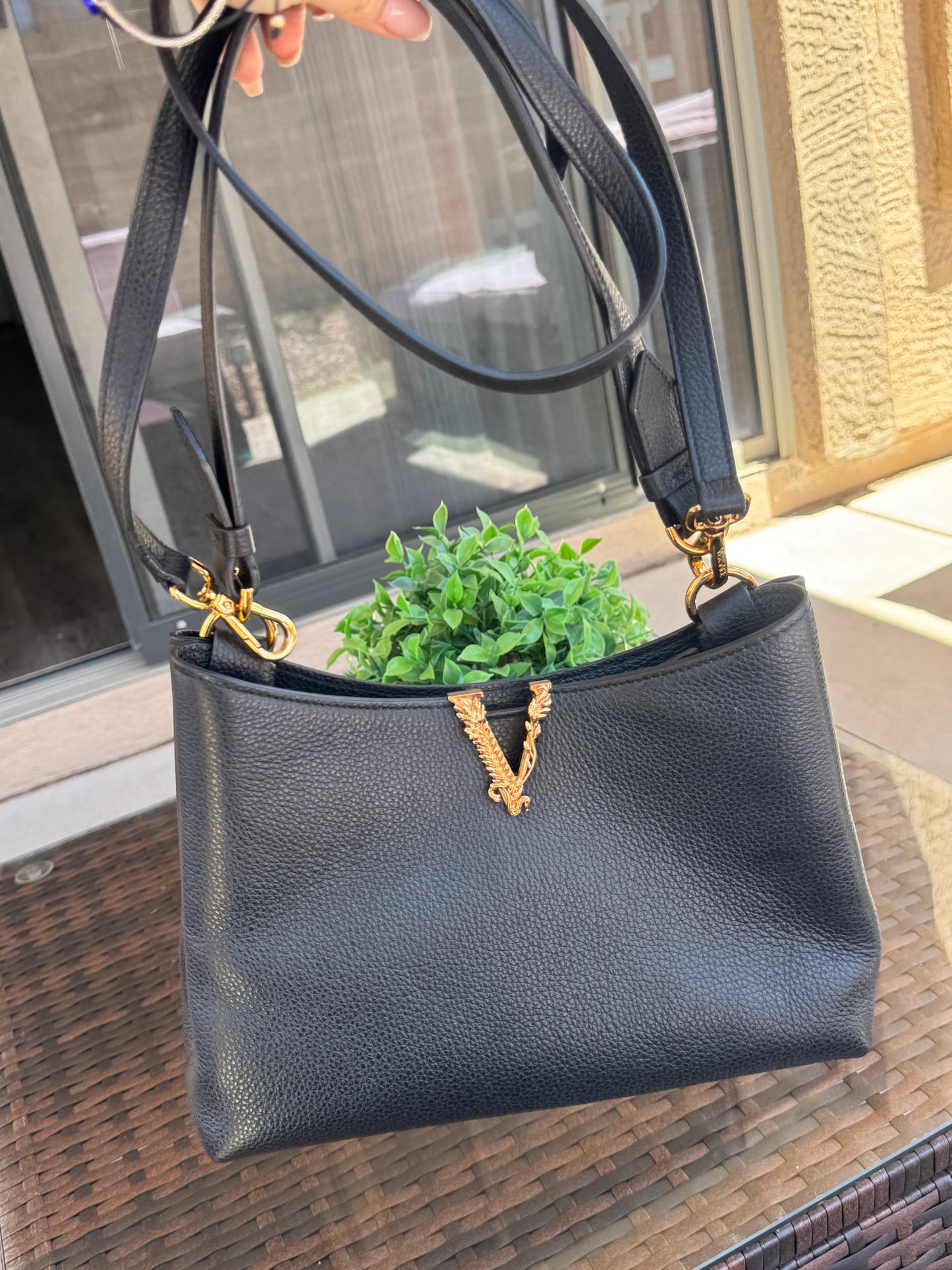 Pre-Owned Versace Virtus Hobo Bag
