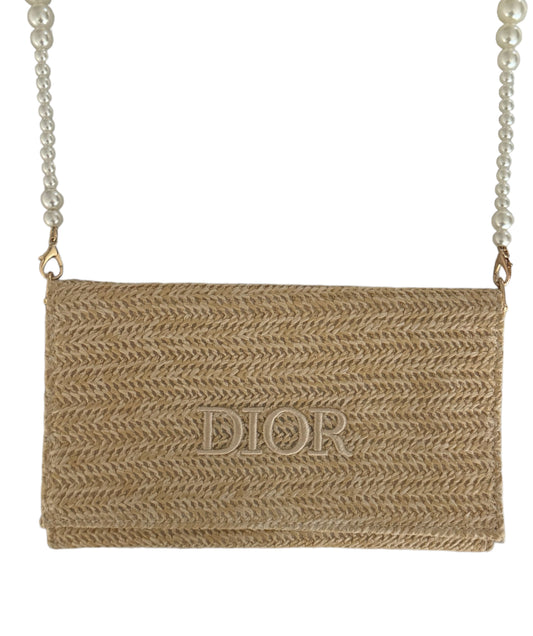 N E W Dior Beauty 2023 Summer Limited Edition Bamboo Cosmetic Pouch Crossbody Bag