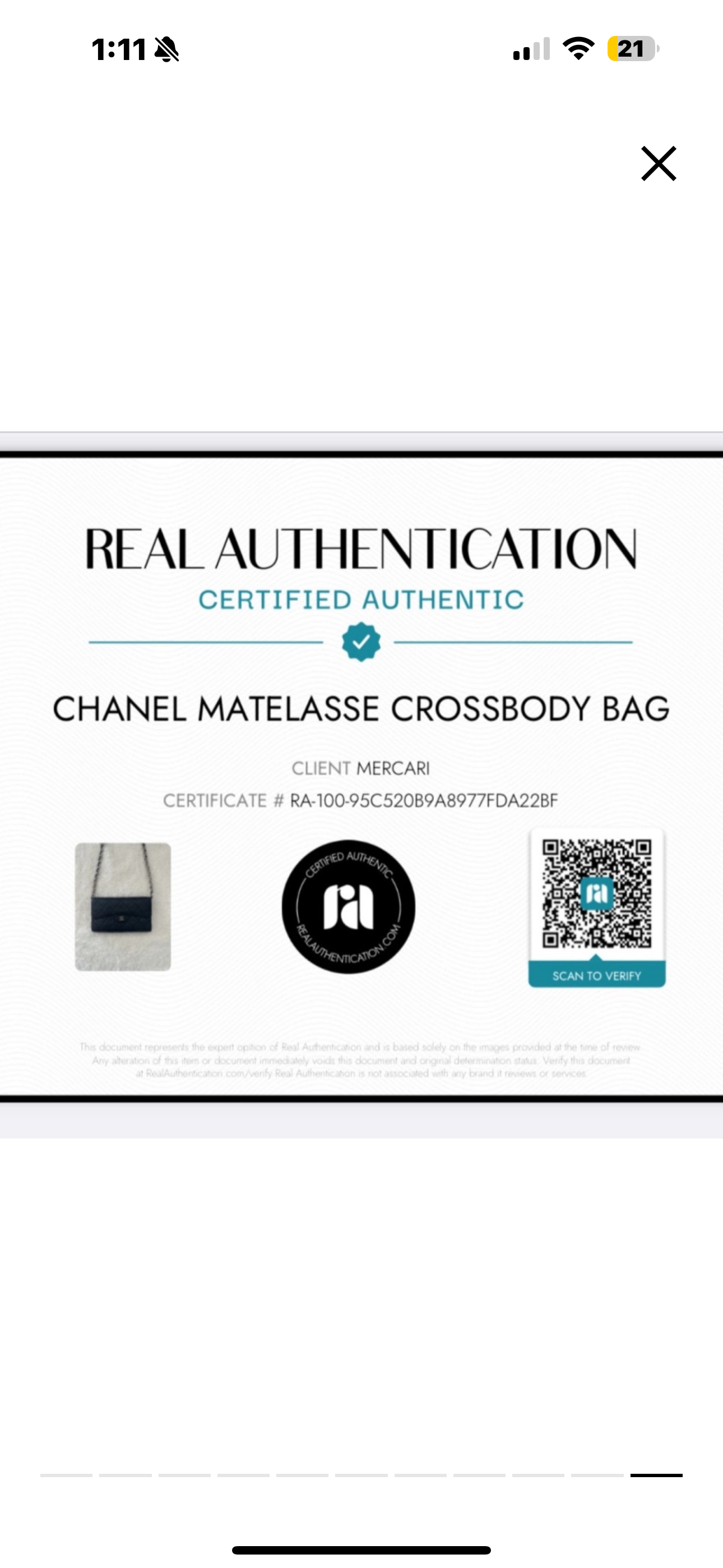 Authentic CHANEL Matelasse wallet on chain crossbody bag