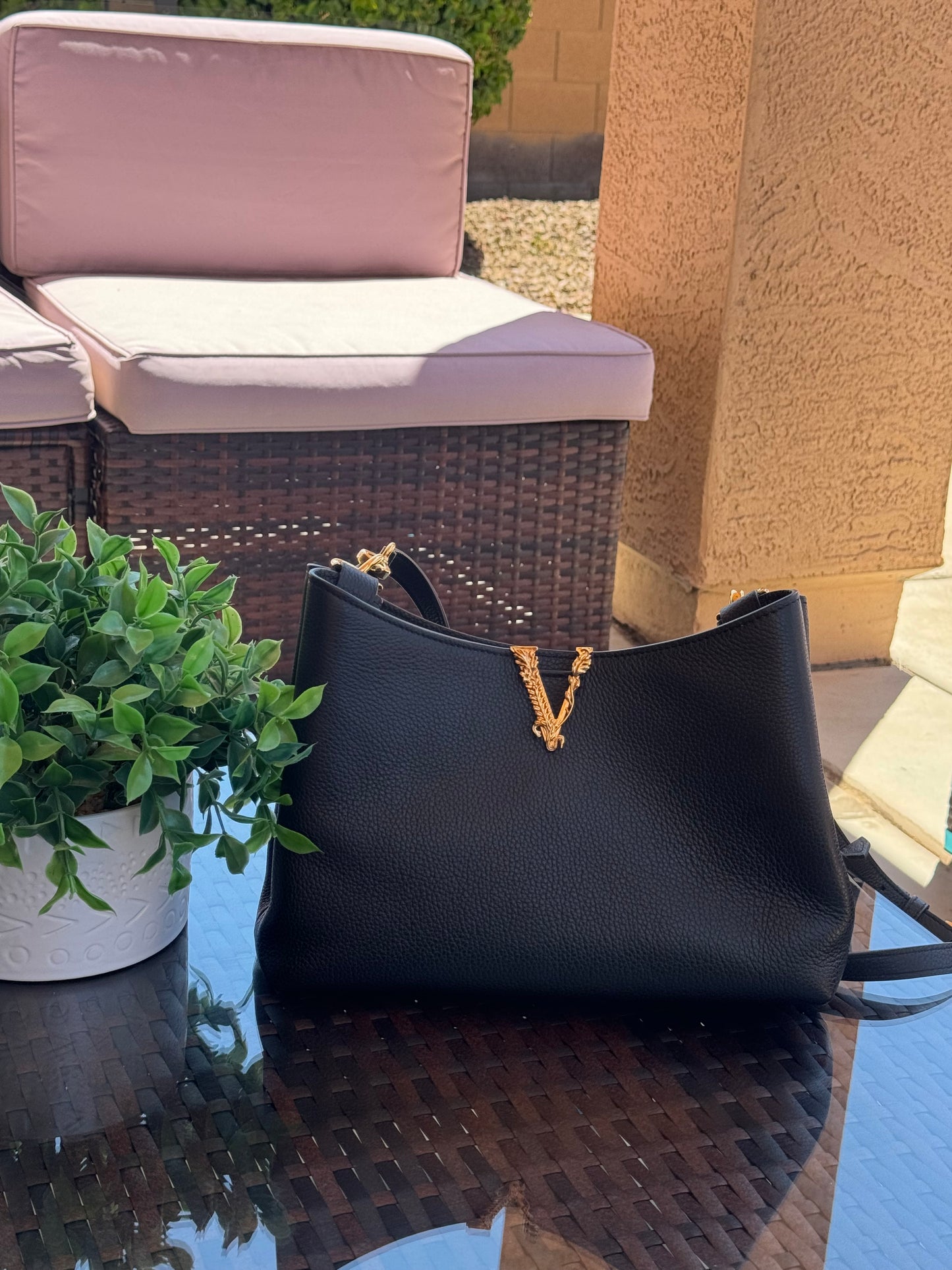 Pre-Owned Versace Virtus Hobo Bag
