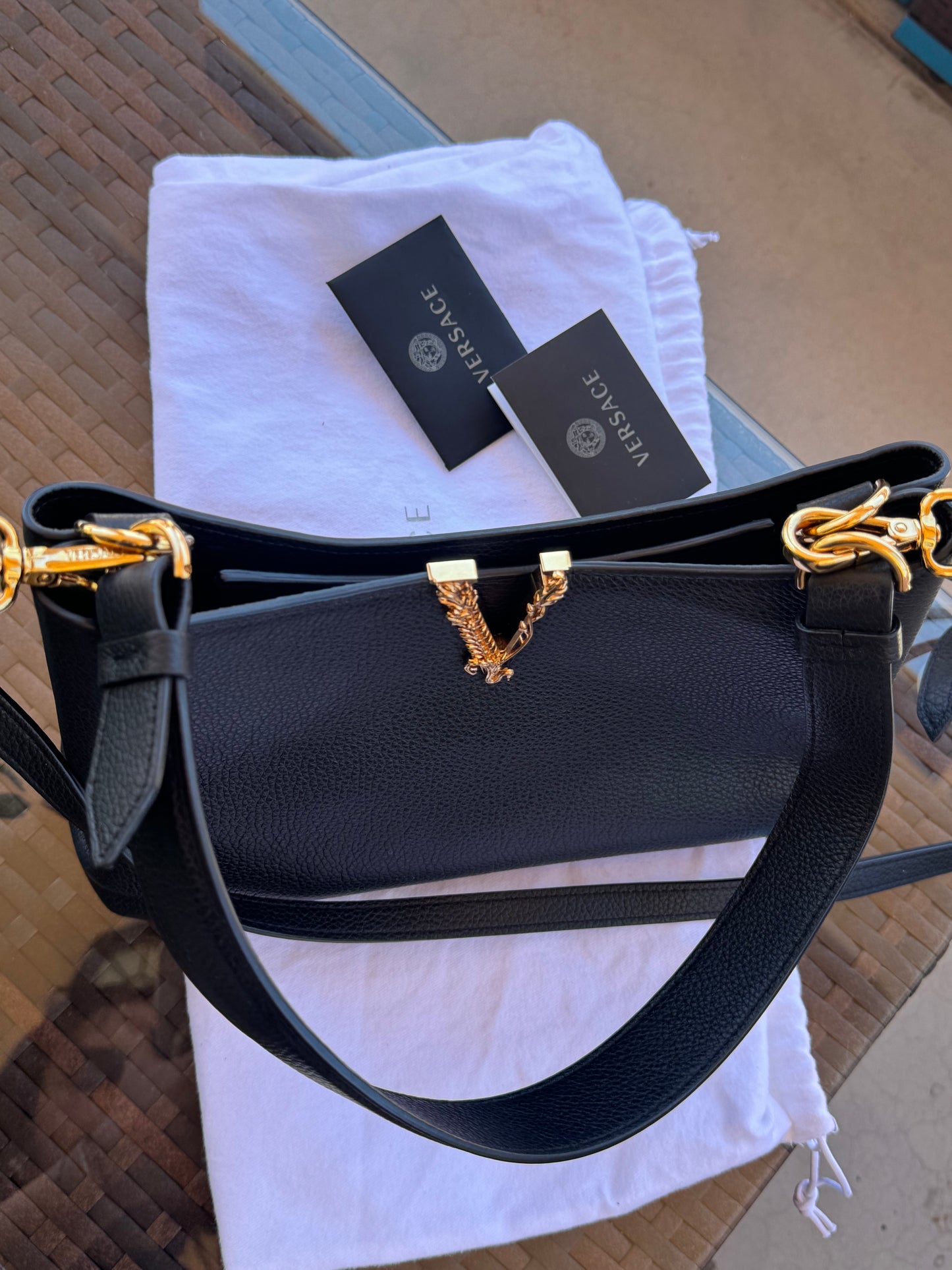 Pre-Owned Versace Virtus Hobo Bag