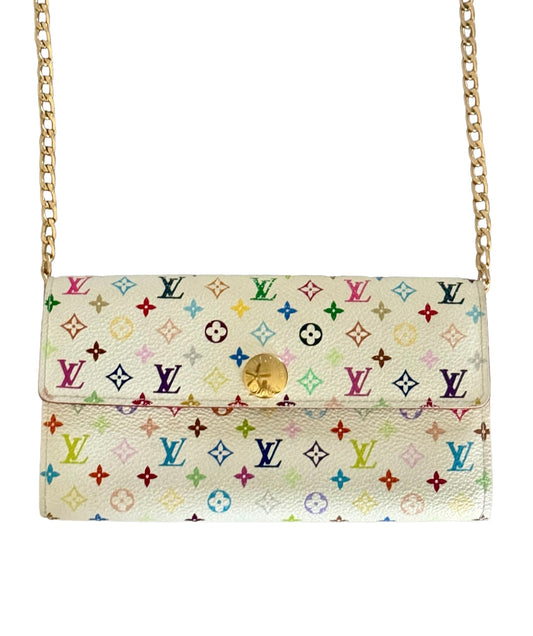 Pre-Owned  Louis Vuitton Multicolor Wallet On Chain Crossbody Bag