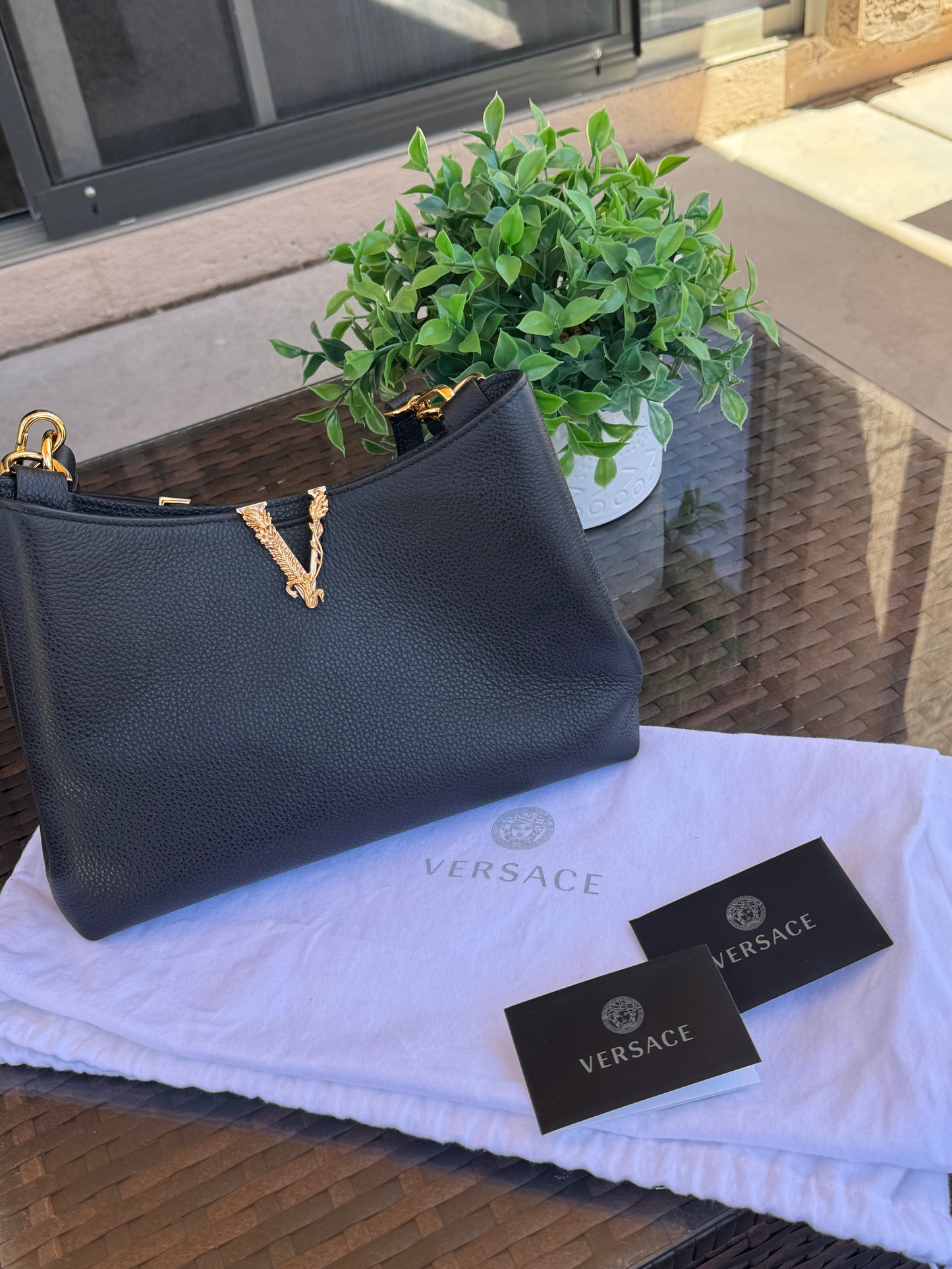 Pre-Owned Versace Virtus Hobo Bag