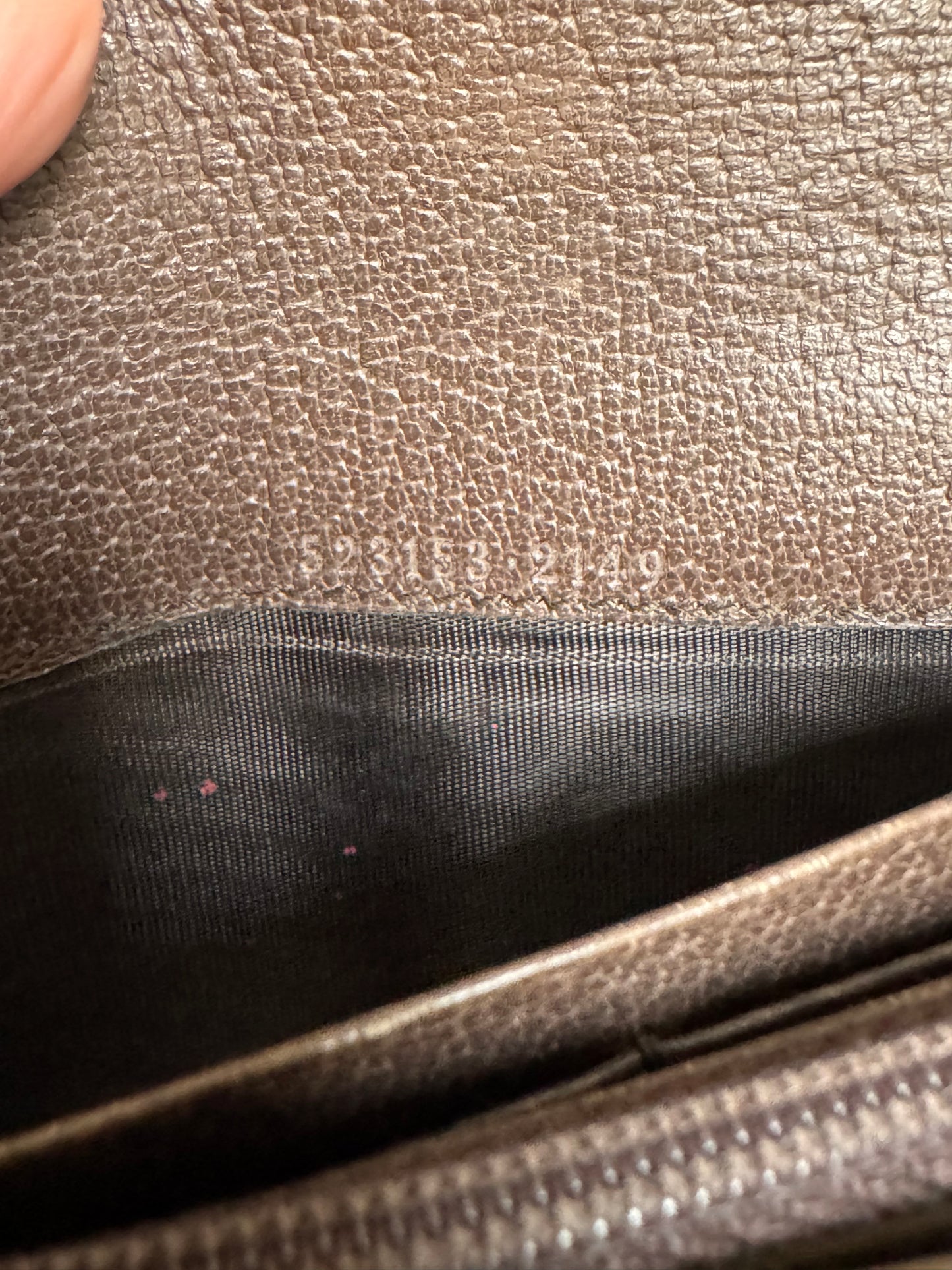 Pre-Owned GUCCI GG Supreme Monogram Web Ophidia Wallet On Chain Crossbody Bag