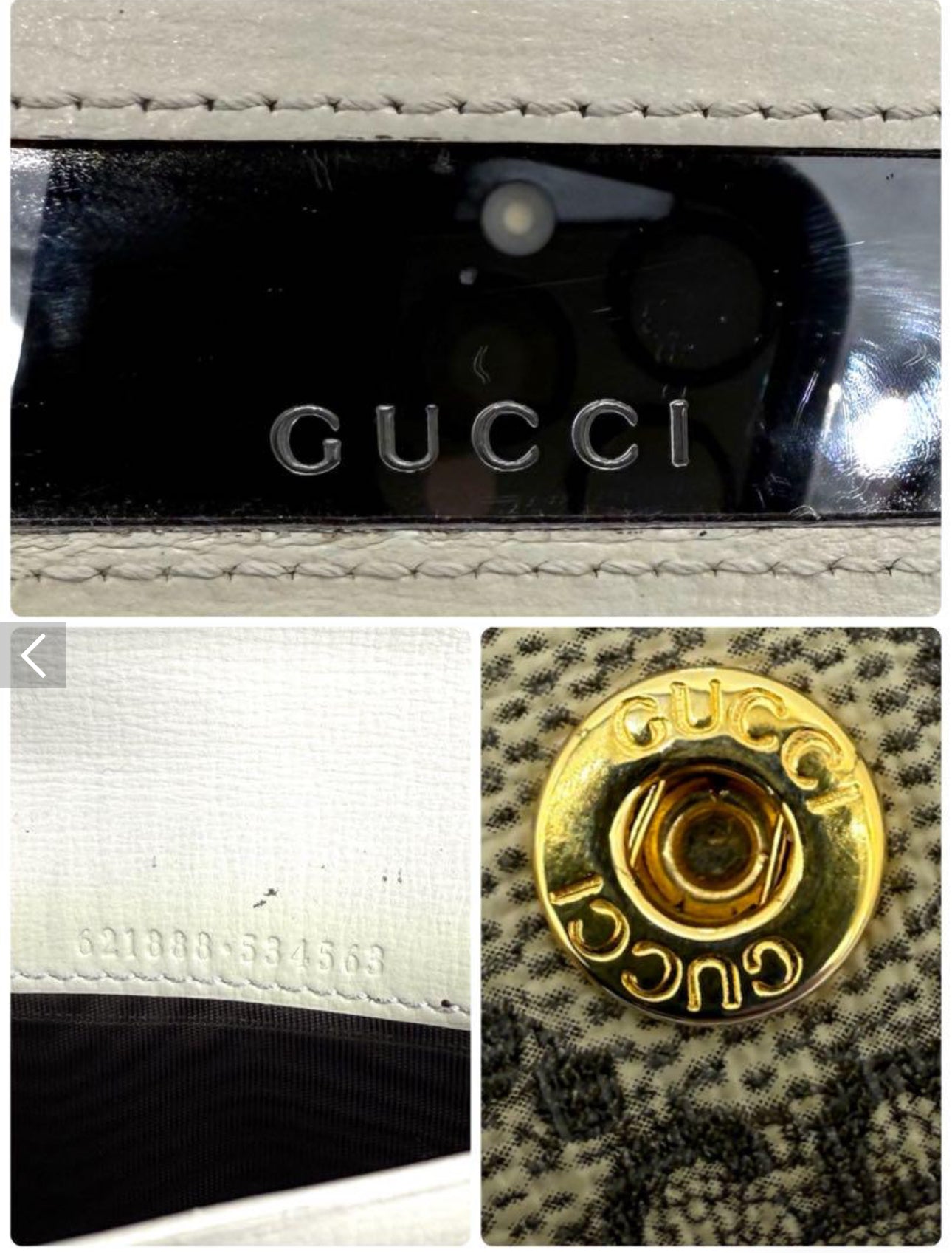 Pre-Owned Gucci
Horsebit 1955 Chain Wallet GG Coated Canvas