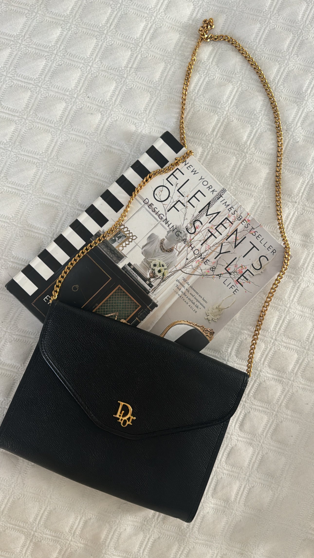 Pre-Owned Dior Chain Leather Crossbody Bag