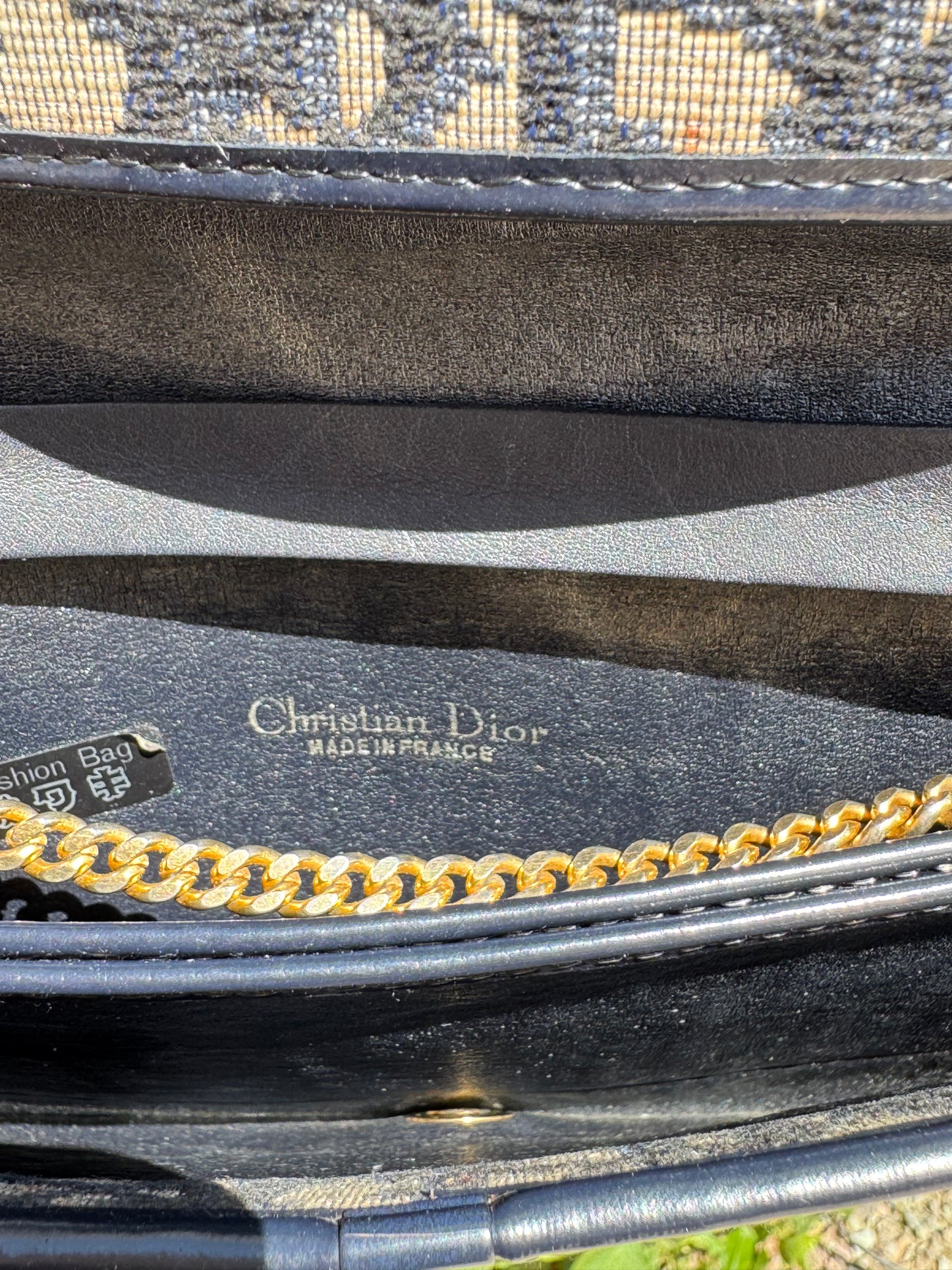 Pre-Owned Christian Dior Trotter Chain Shoulder Bag