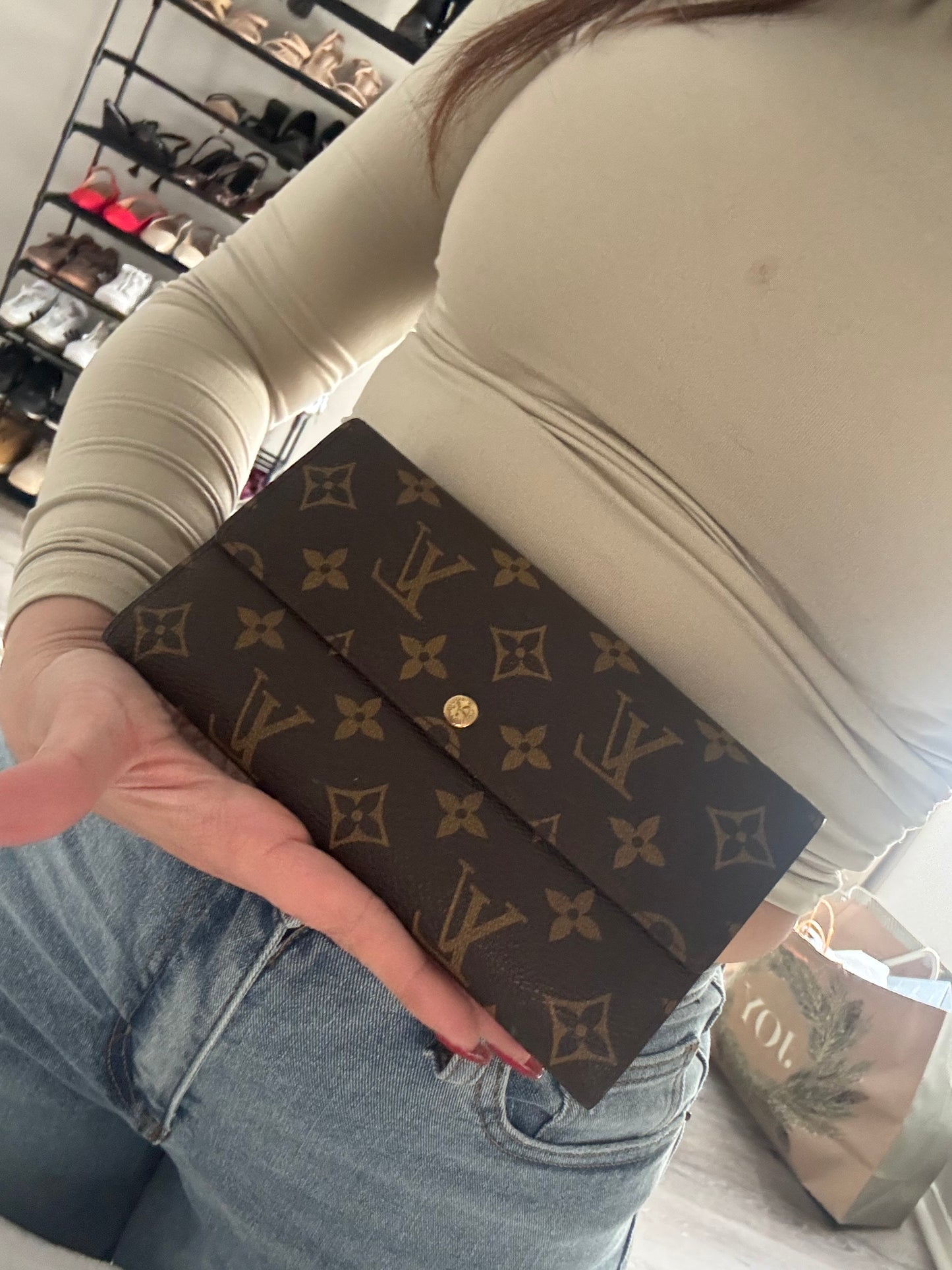 Pre-Owned Louis Vuitton Monogram Wallet Crossbody Bag