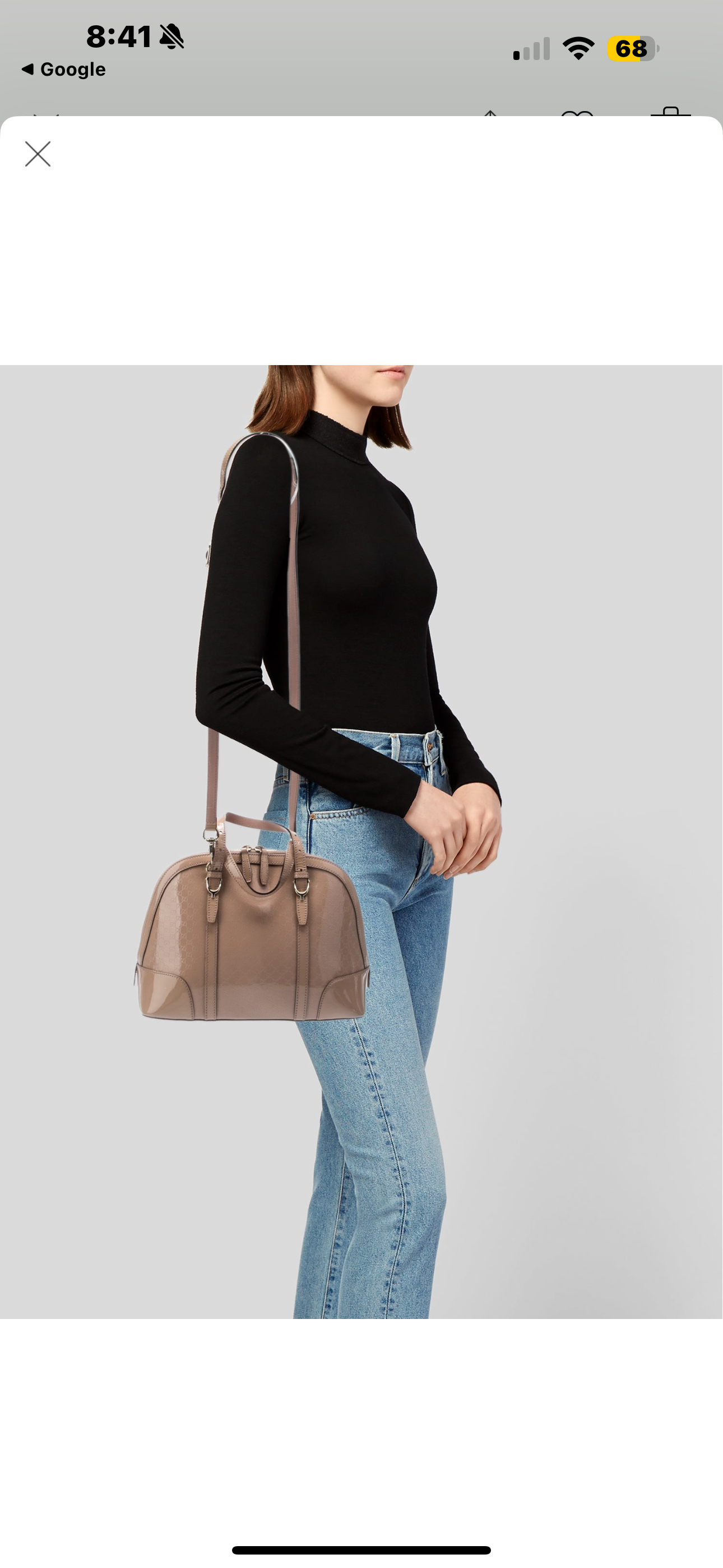 Pre-Owned Gucci Patent Microguccissima Small Nice Top
Handle Dome Bag Dark Cipria