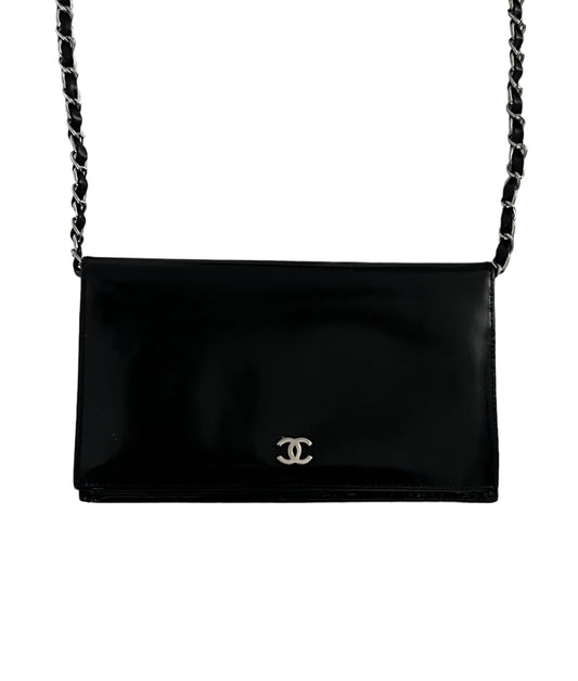 Pre-owned Chanel CC Logo Wallet On Chain