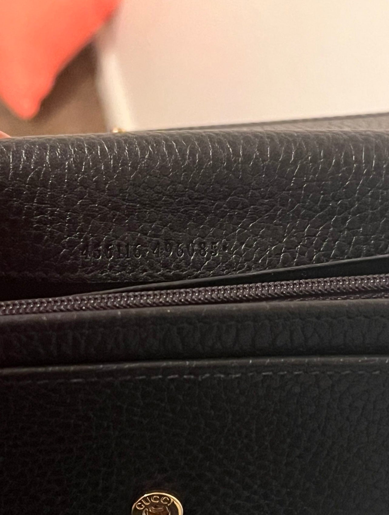 Pre-owned Gucci Monogram Wallet On Chain
