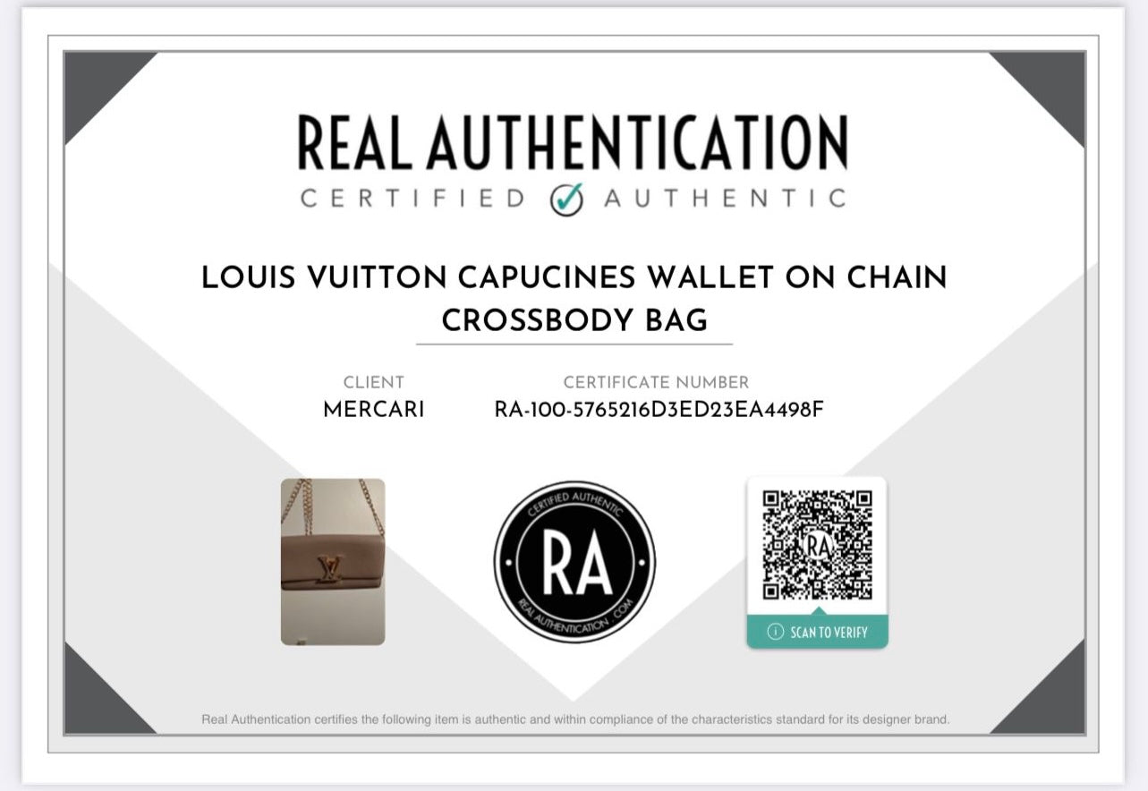 Authenticated Louis Vuitton Capucines Wallet On Chain Crossbody