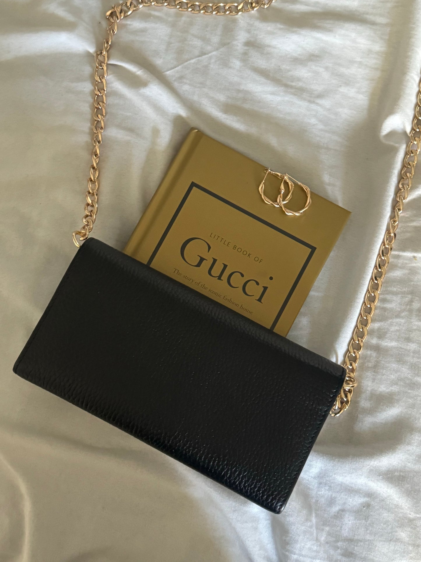 Pre-Owned Gucci Interlocking GG Leather Wallet On Chain Crossbody Bag