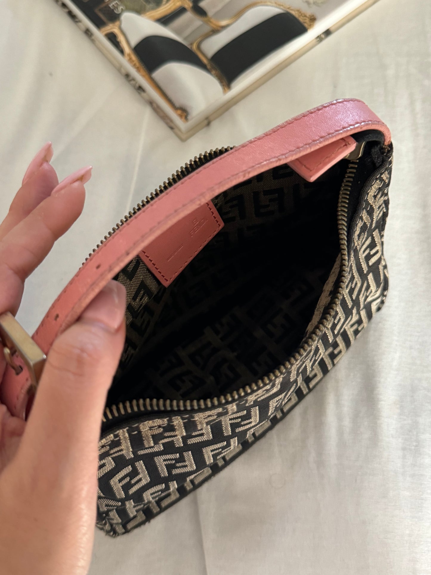 Pre-Owned Fendi Zucca Pouch Bag