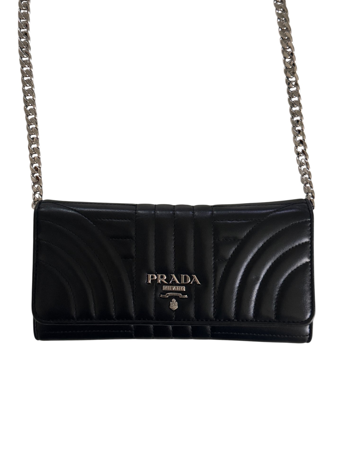 Pre-Owned Prada Diagramme Wallet On Chain