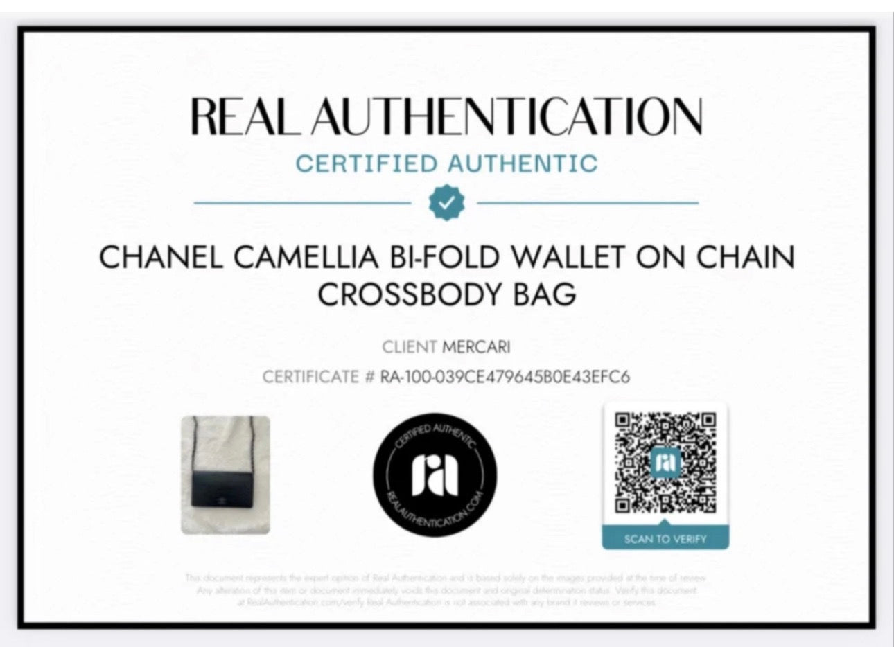 Pre-Owned  Chanel Camellia Bi-Fold Wallet On Chain Crossbody