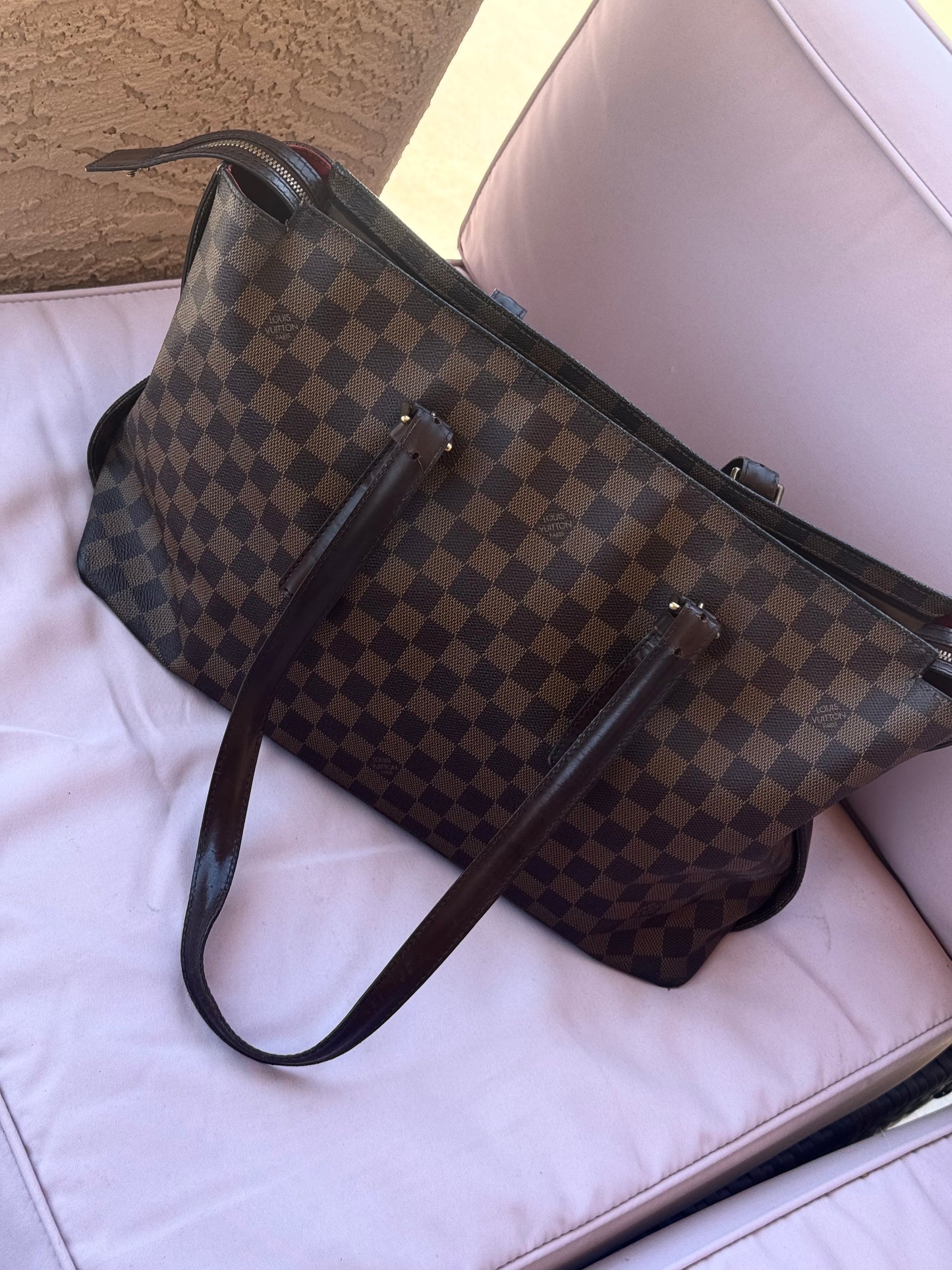 Pre-Owned Louis Vuitton Damier Ebene Chelsea Tote Bag