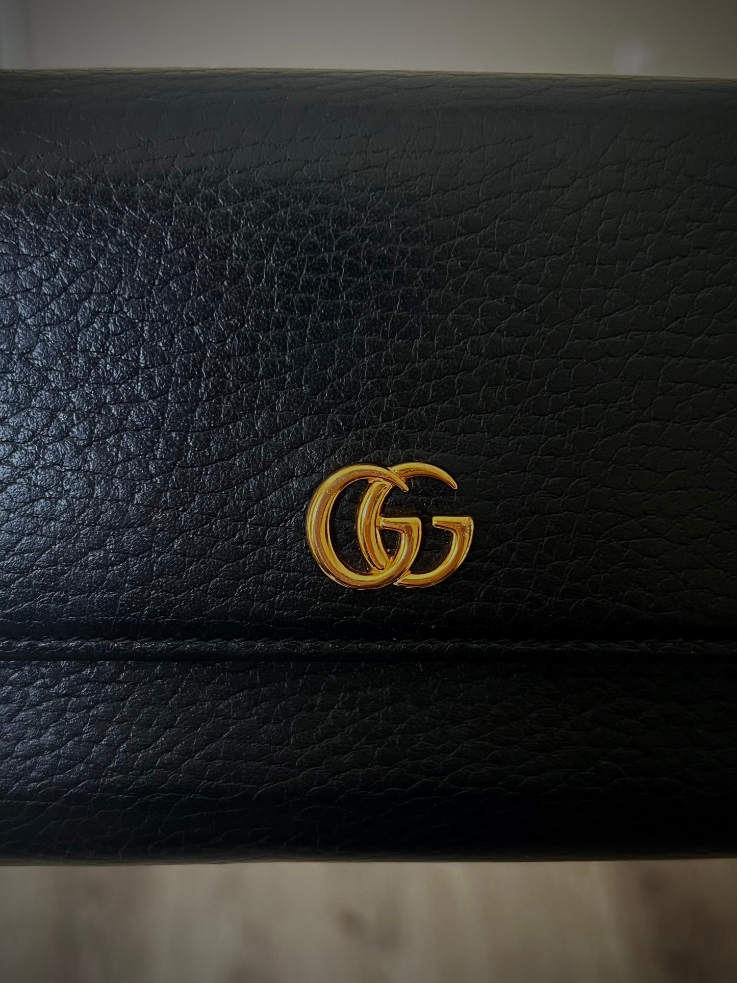 Pre-owned Gucci GG Marmont Wallet On Chain Crossbody Bag