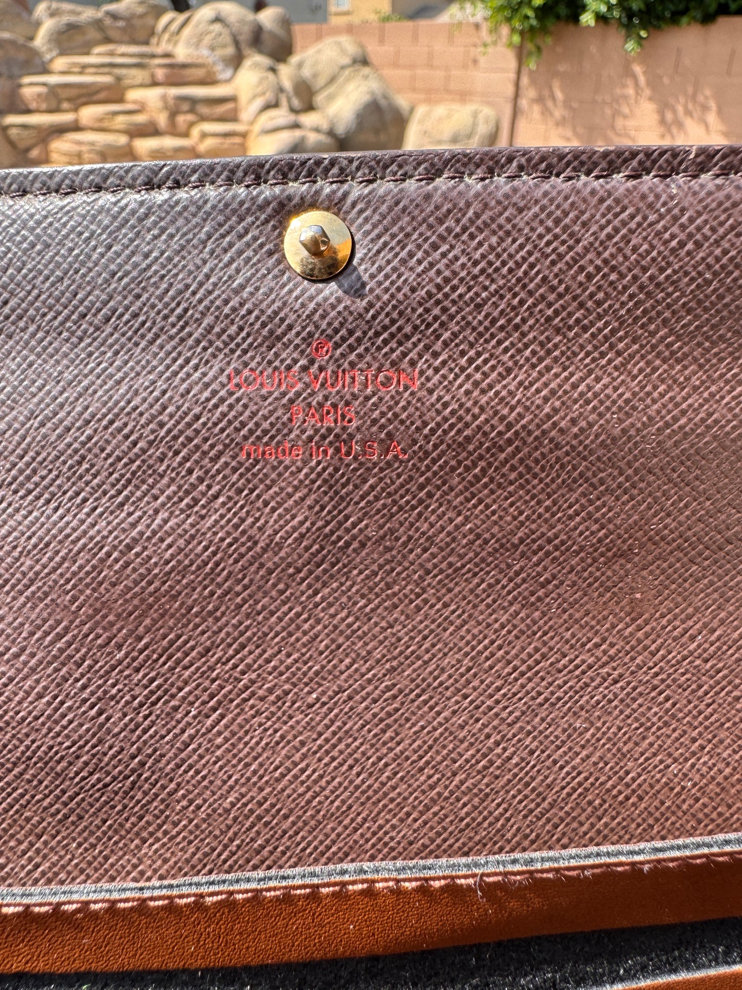 Pre-Owned Louis Vuitton Damier Ebene Wallet On Chain Crossbody Bag