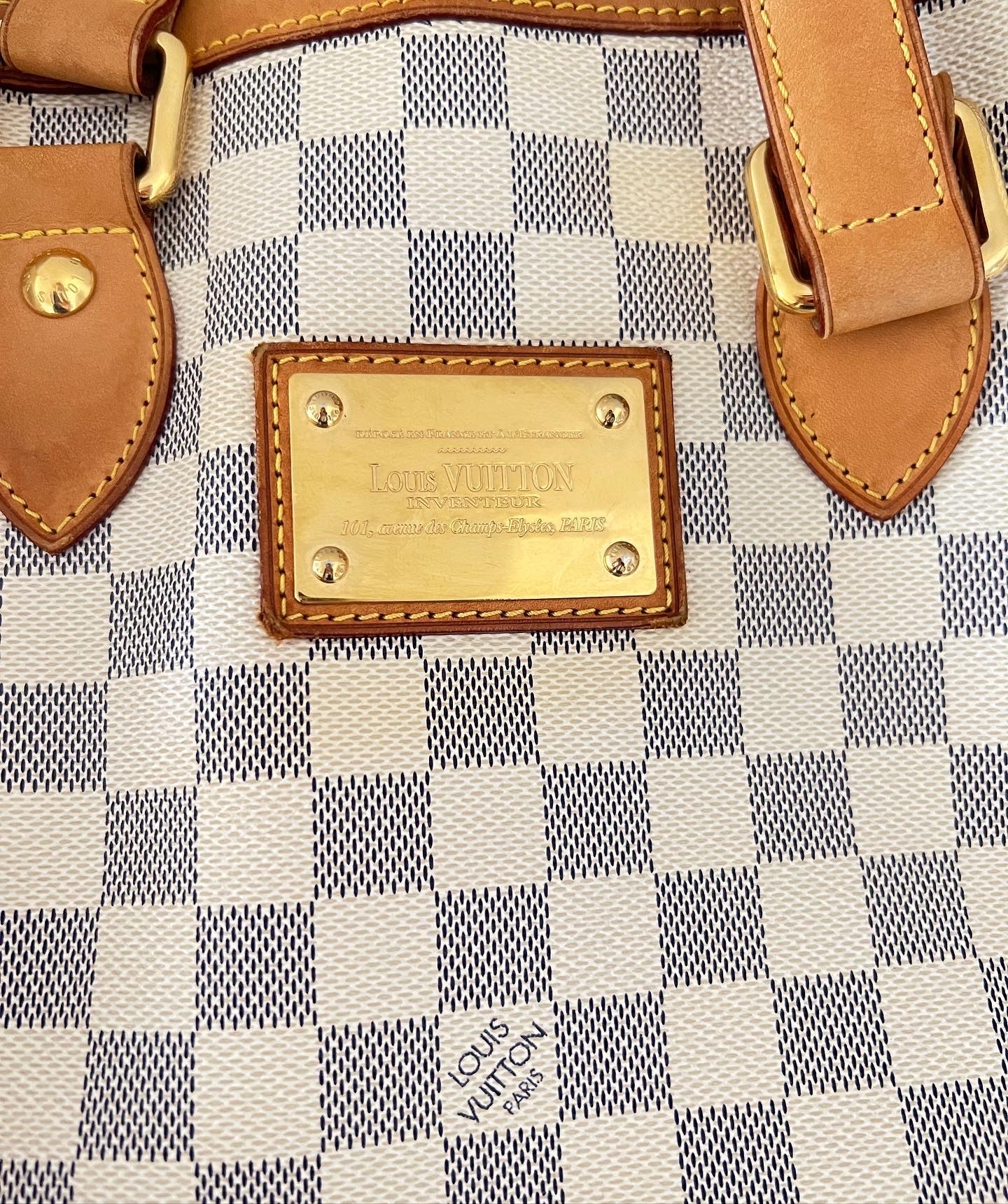 Pre-owned Louis Vuitton Hampstead PM Damier Azur