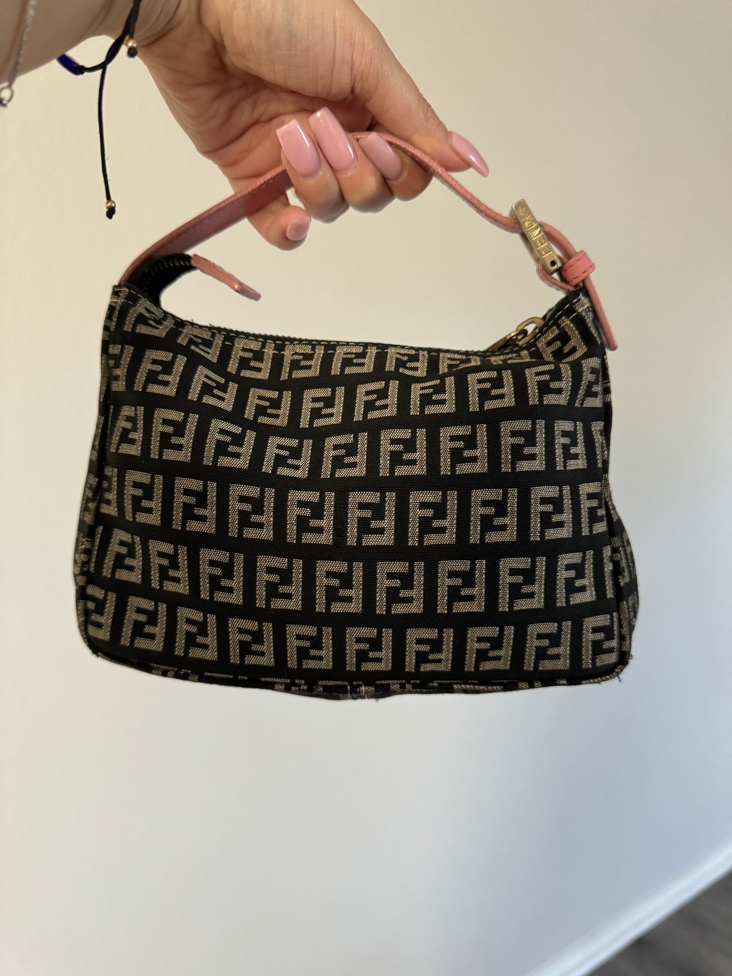 Pre-Owned Fendi Zucca Pouch Bag