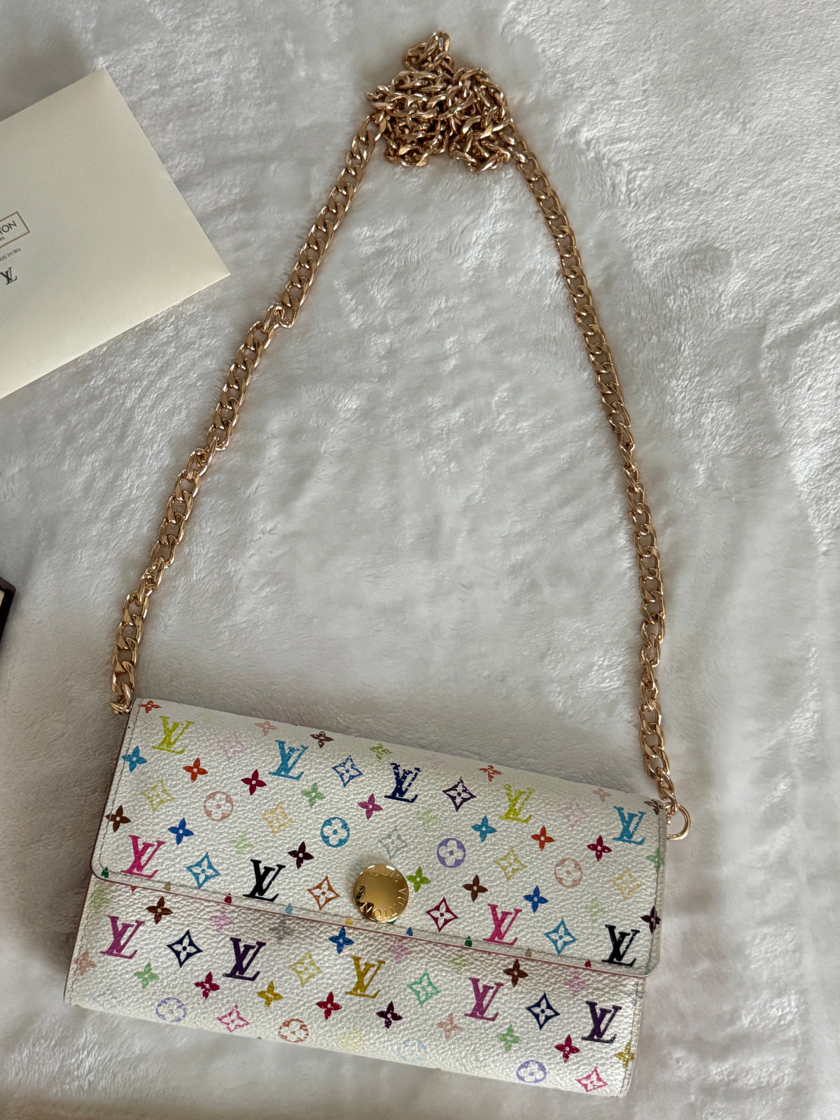 Pre-Owned  Louis Vuitton Multicolore Wallet On Chain Crossbody Bag