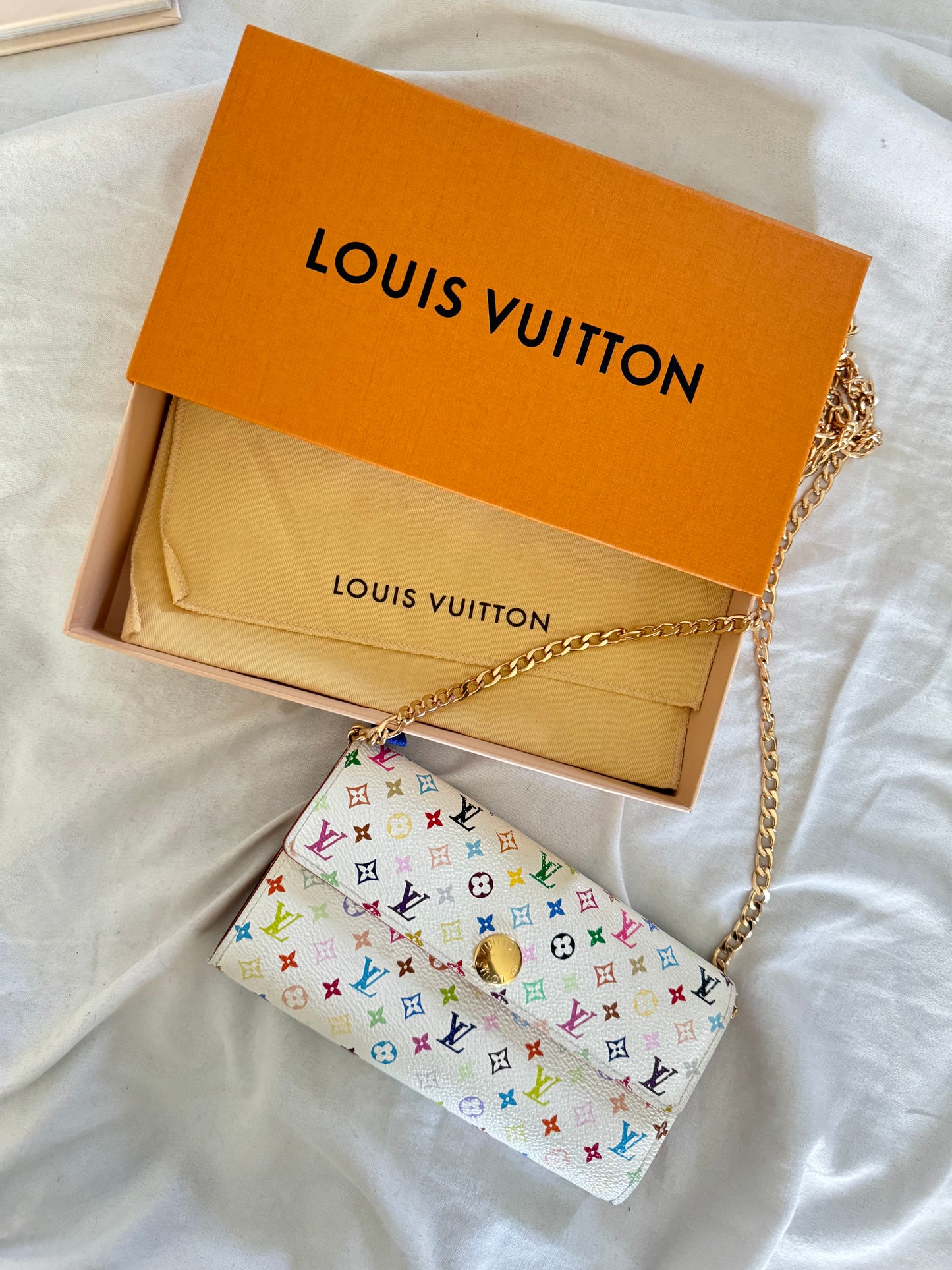 Pre-Owned  Louis Vuitton Multicolor Wallet On Chain Crossbody Bag