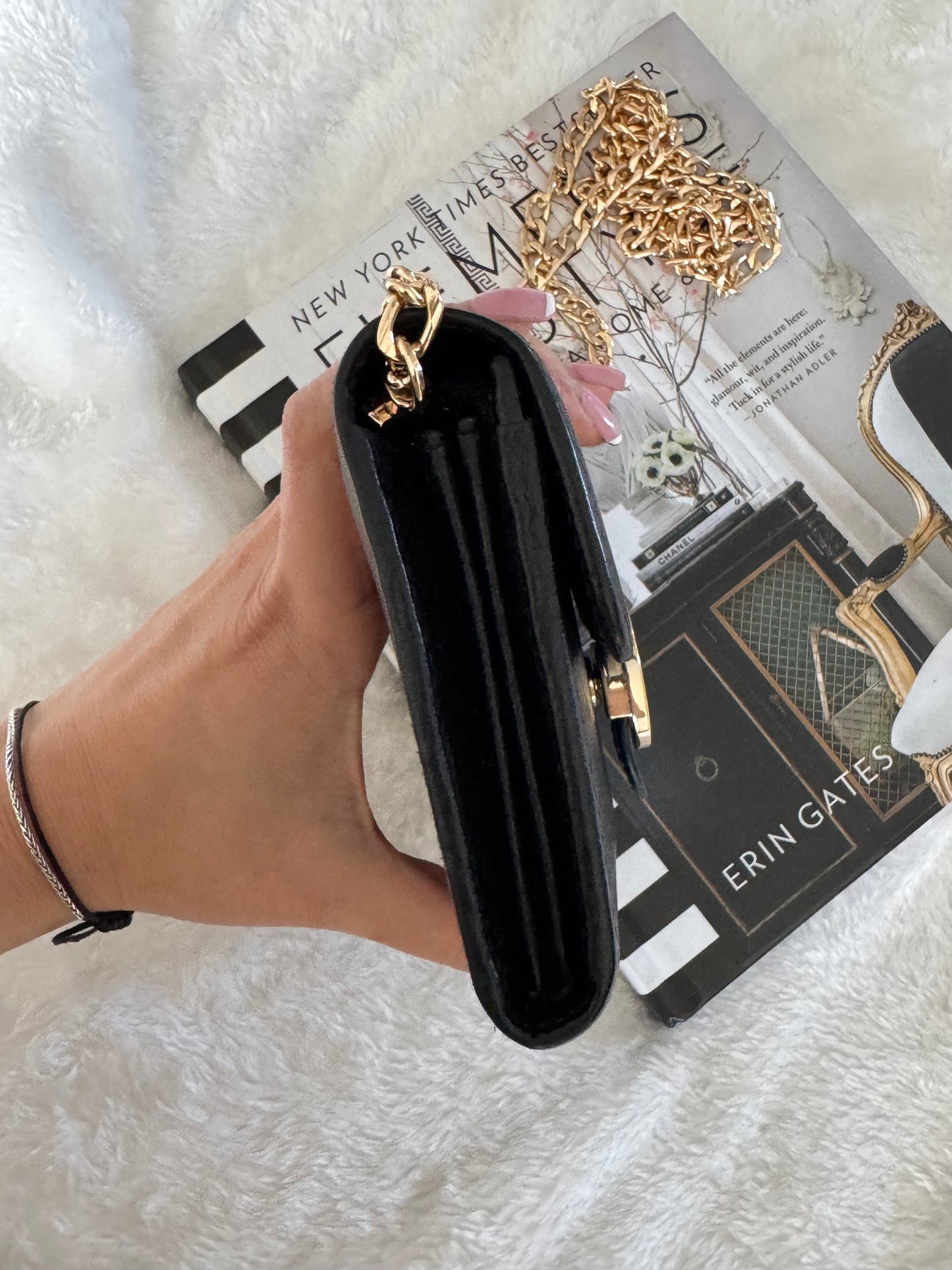 Pre-Owned Gucci Interlocking GG Leather Wallet On Chain Crossbody Bag