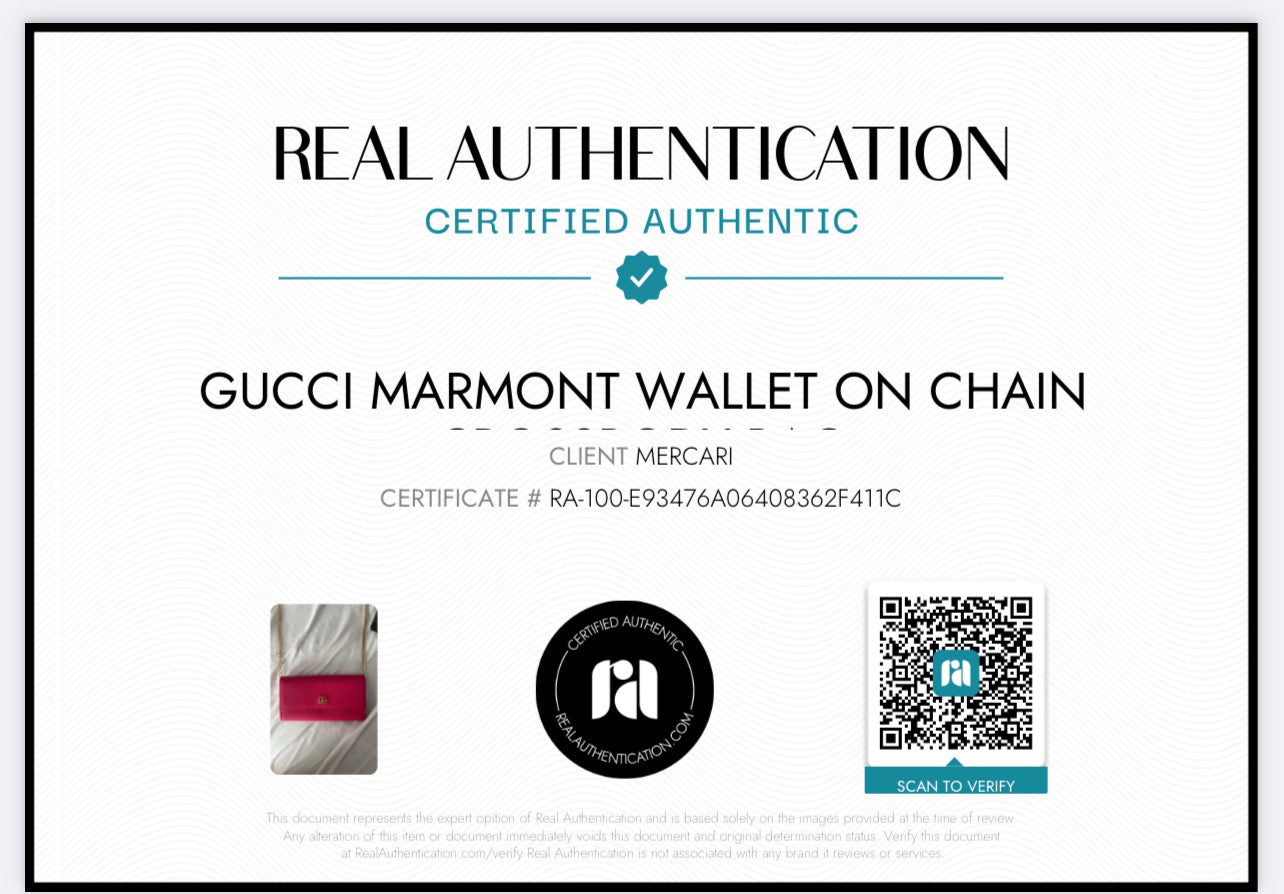 Pre-owned Gucci Marmont Wallet On Chain