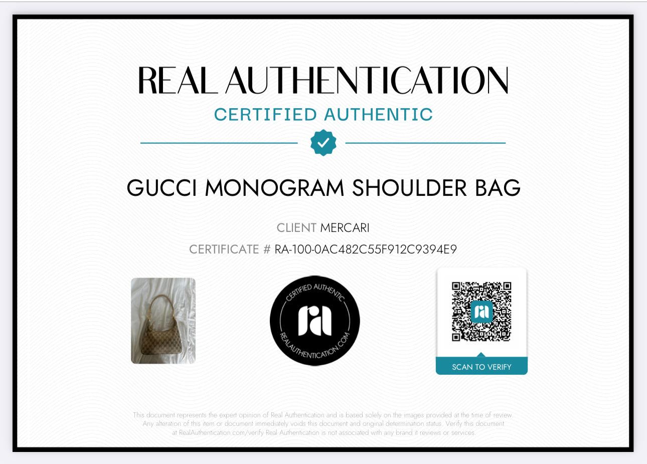 Pre-Owned Gucci Monogram Shoulder Bag