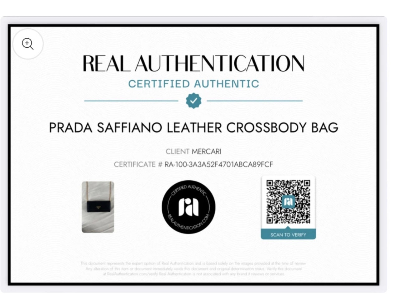 Pre-Owned Prada Saffiano Leather Wallet On Chain Crossbody Bag