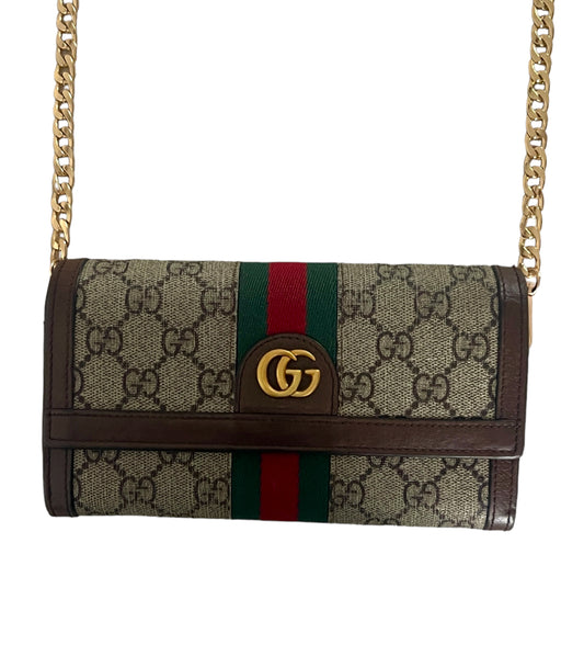 Pre-owned Gucci Ophidia GG Supreme Wallet Crossbody Bag