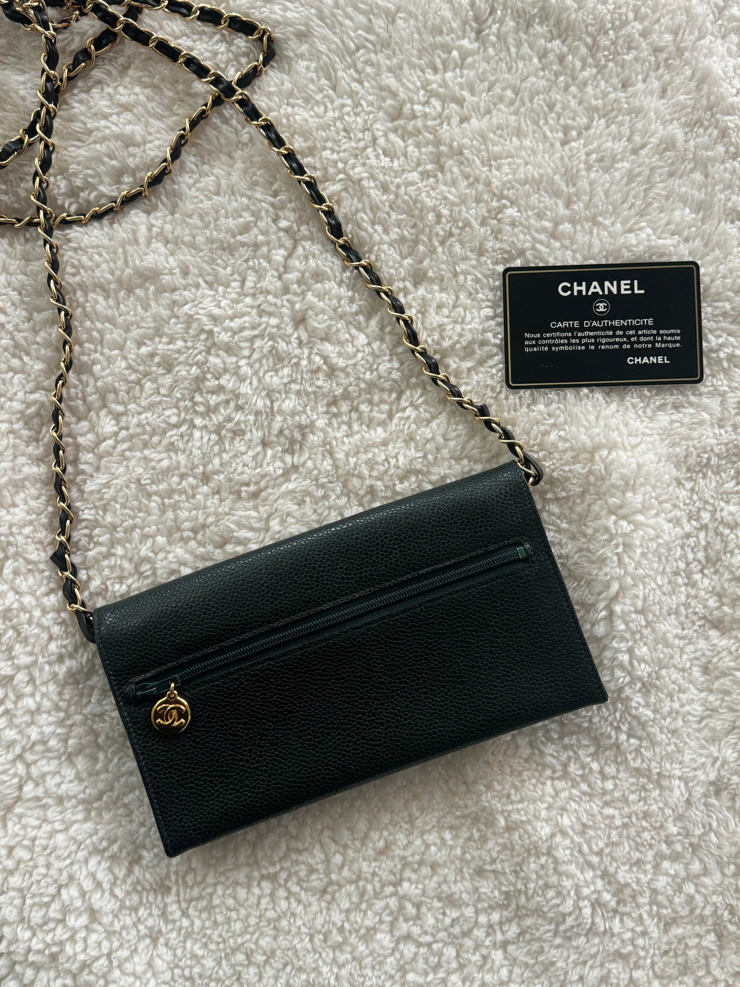 Pre-owned Chanel Caviar Wallet Crossbody Bag