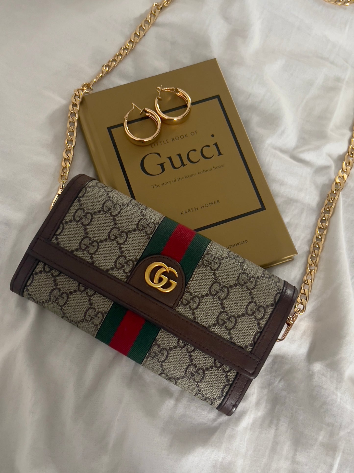 Pre-owned Gucci Ophidia GG Supreme Wallet Crossbody Bag