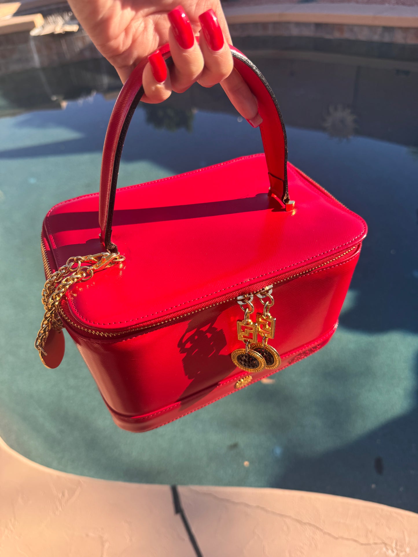 Pre-Owned Versace  Sunburst Vanity Bag