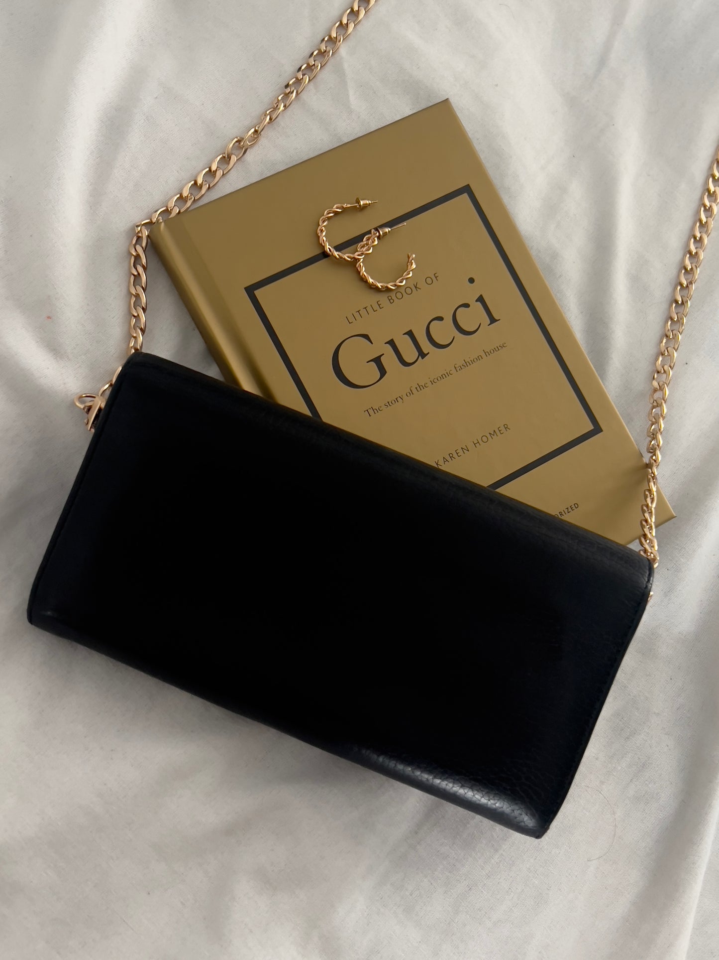 Pre-owned Gucci Calfskin Small GG Marmont Wallet Crossbody Bag