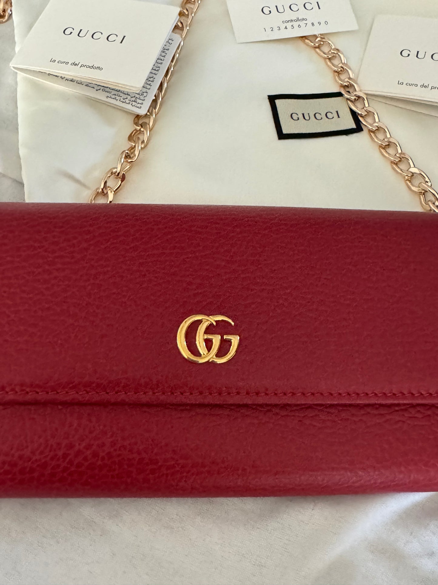 Open Box Gucci Marmont Wallet On Chain Crossbody Bag