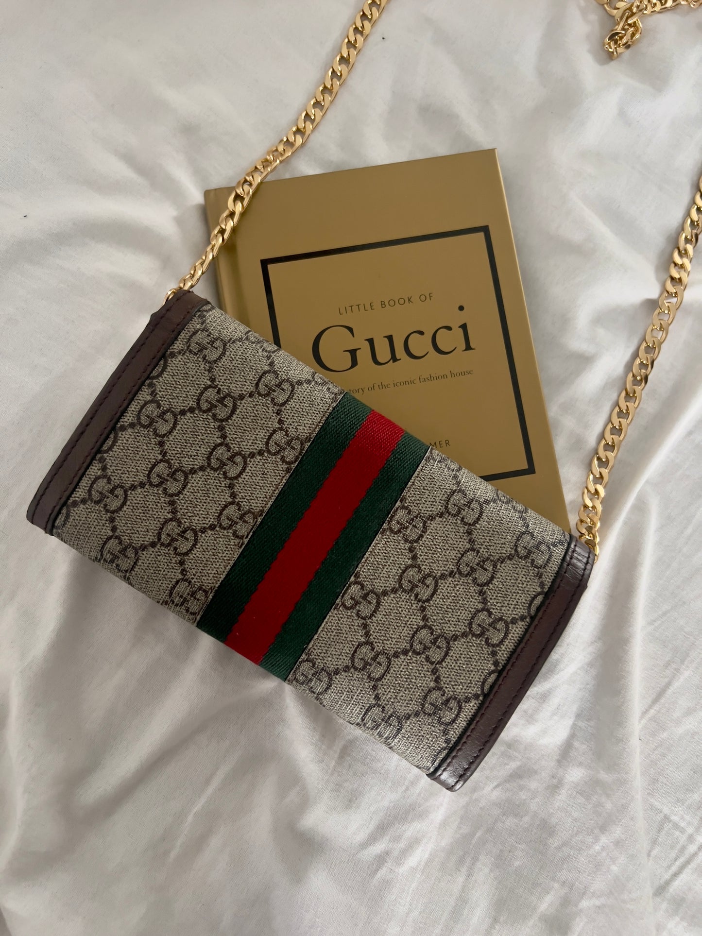 Pre-owned Gucci Ophidia GG Supreme Wallet Crossbody Bag