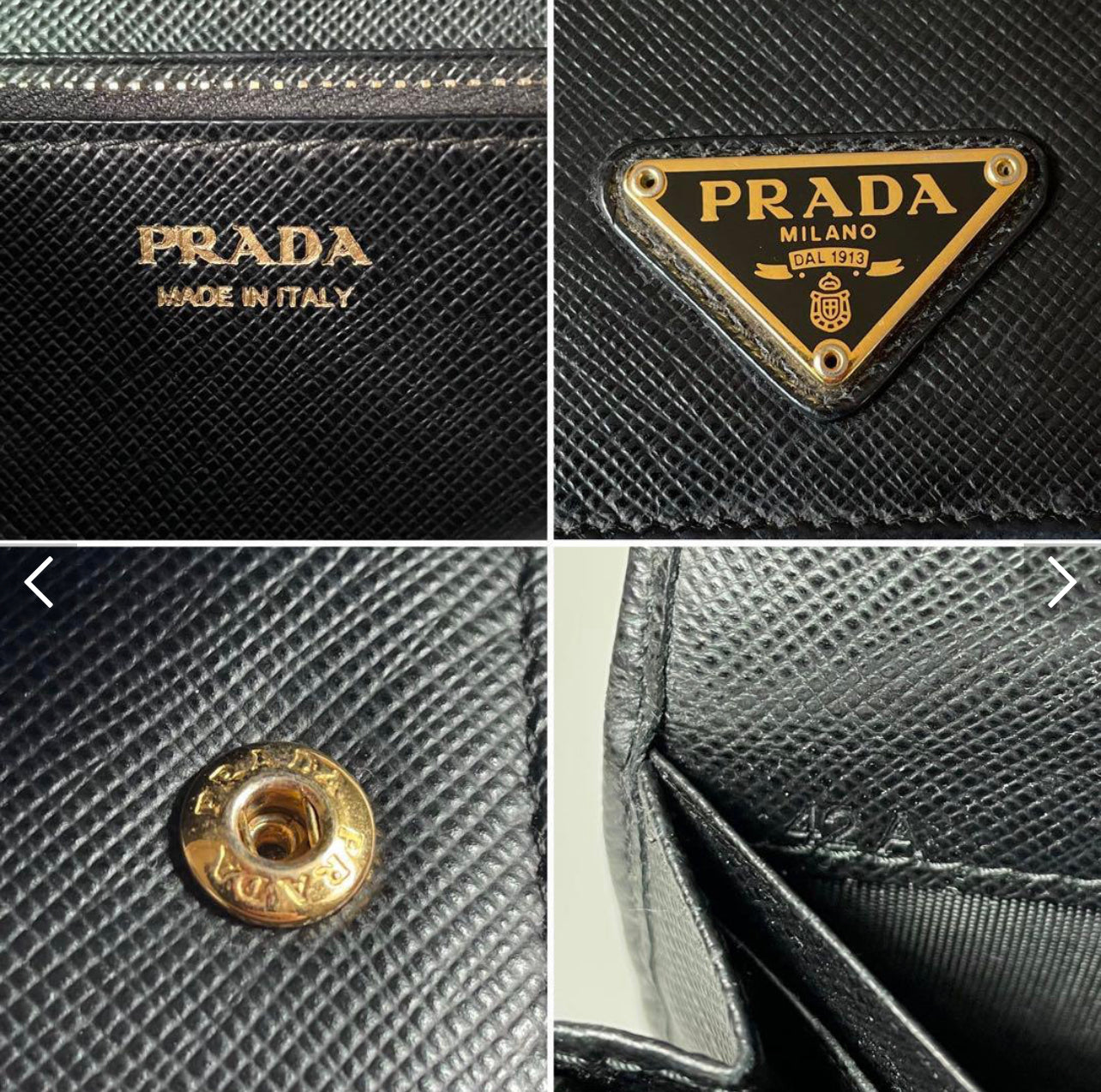 Pre-owned Prada Saffiano Leather Wallet Crossbody Bag