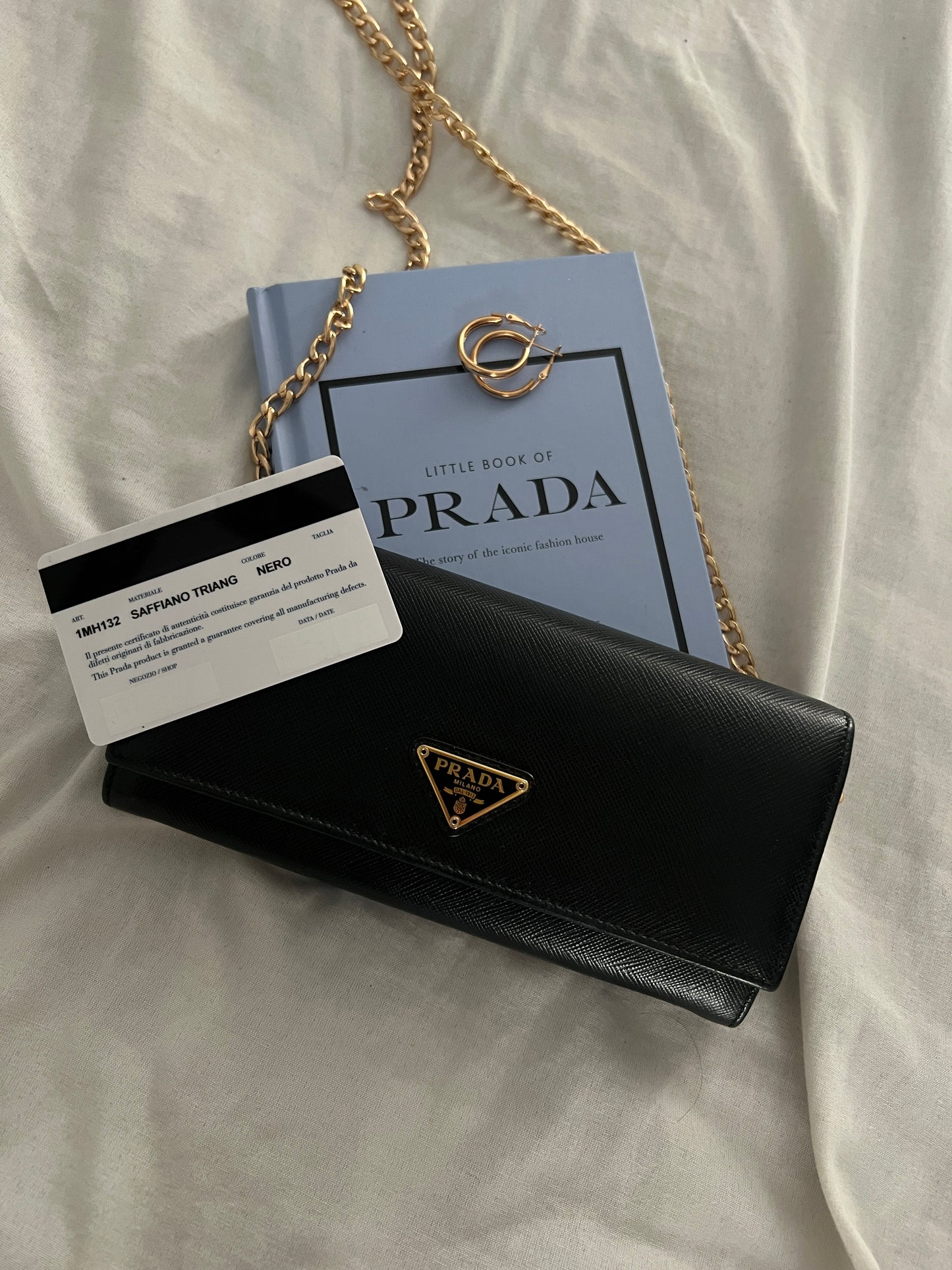 Pre-owned Prada Saffiano Leather Wallet Crossbody Bag