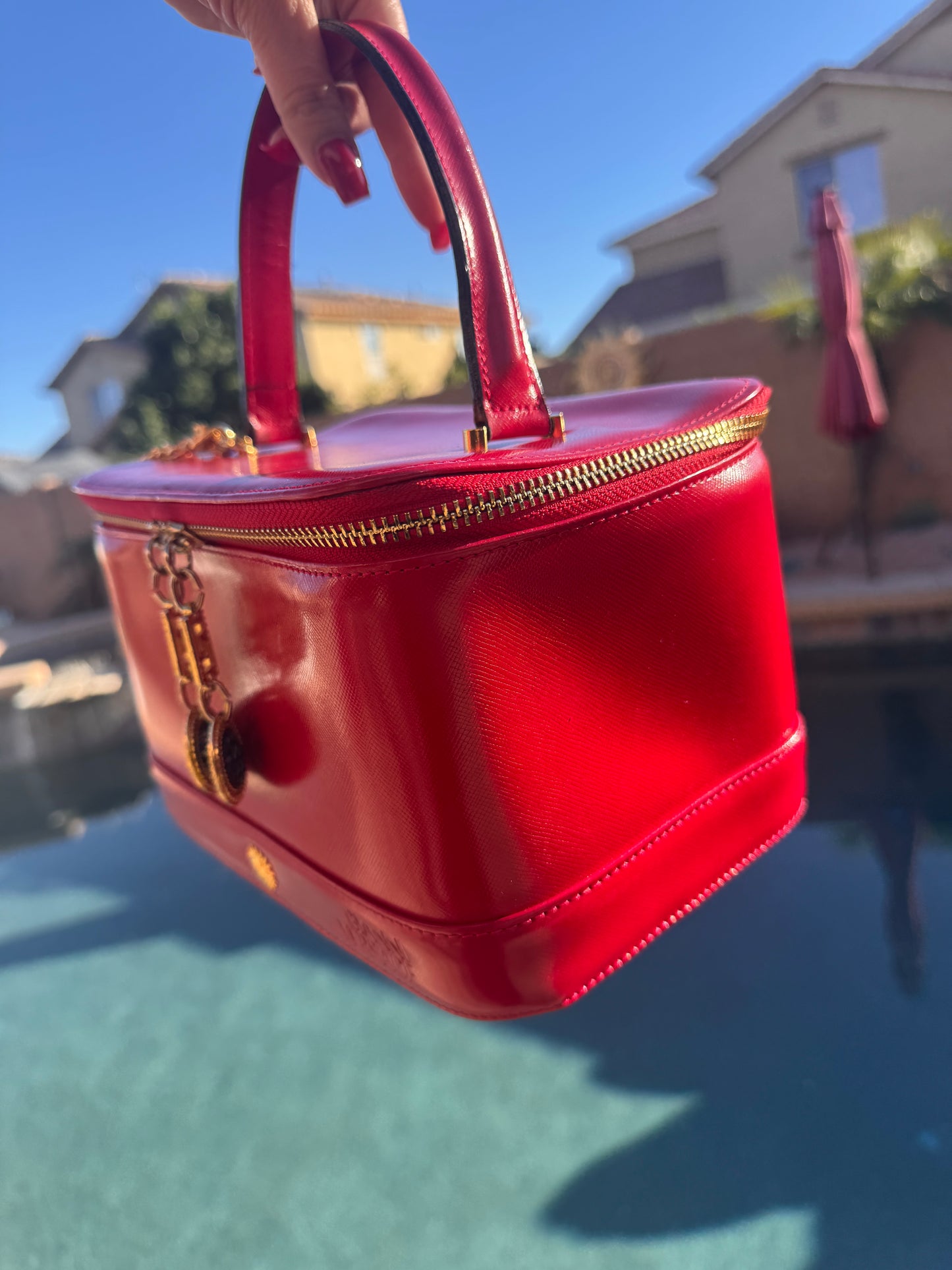 Pre-Owned Versace  Sunburst Vanity Bag