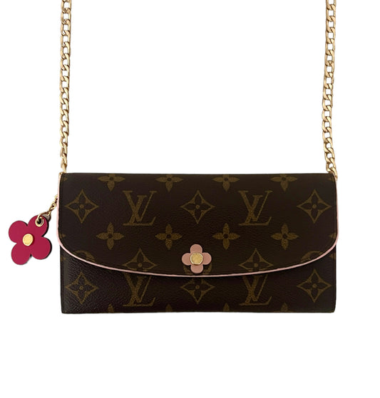 Pre-owned Louis Vuitton Monogram Bloom Flower Emilie Wallet Crossbody Bag