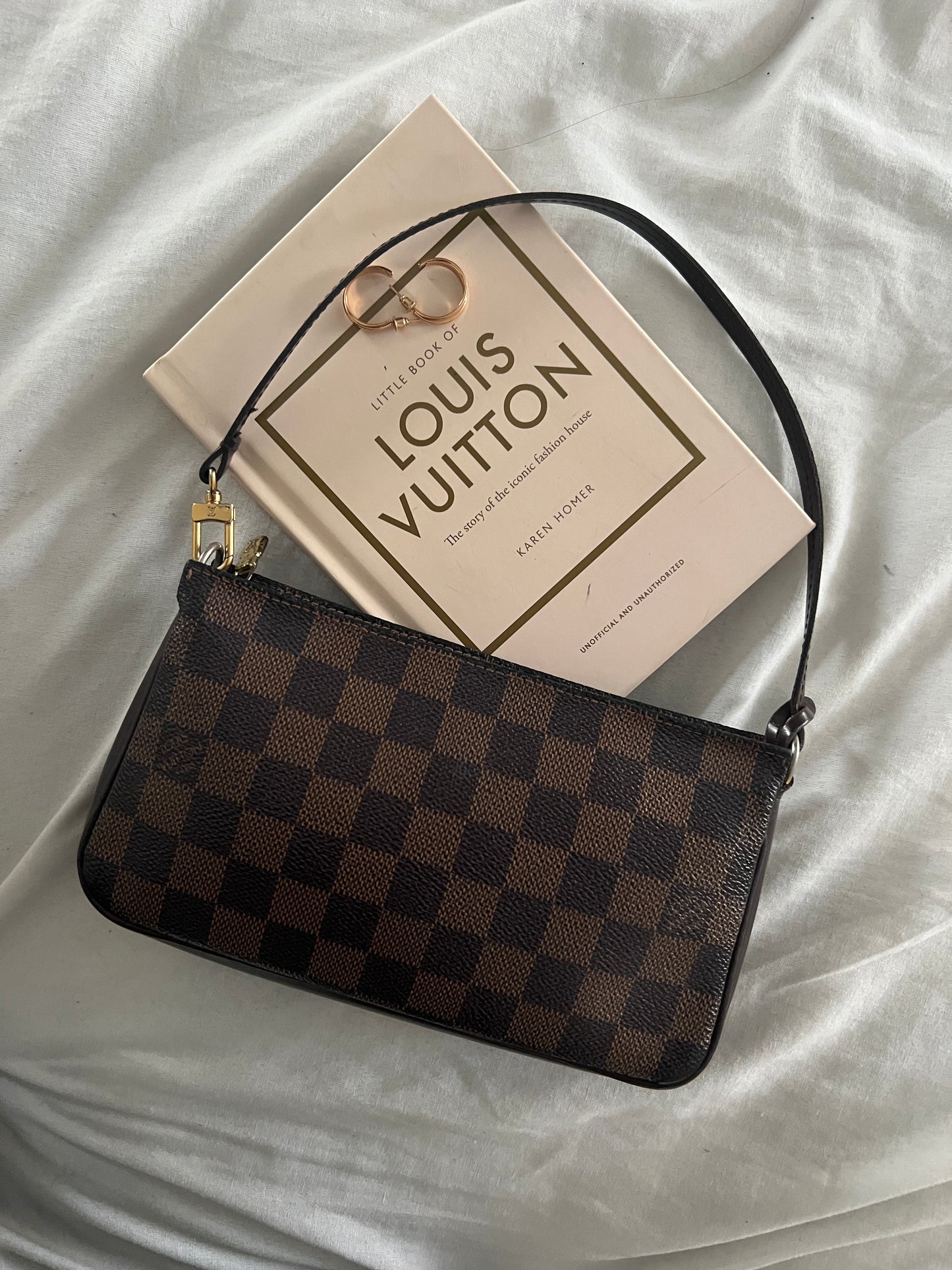 Pre-owned Louis Vuitton Damier Ebene Pochette Accessories