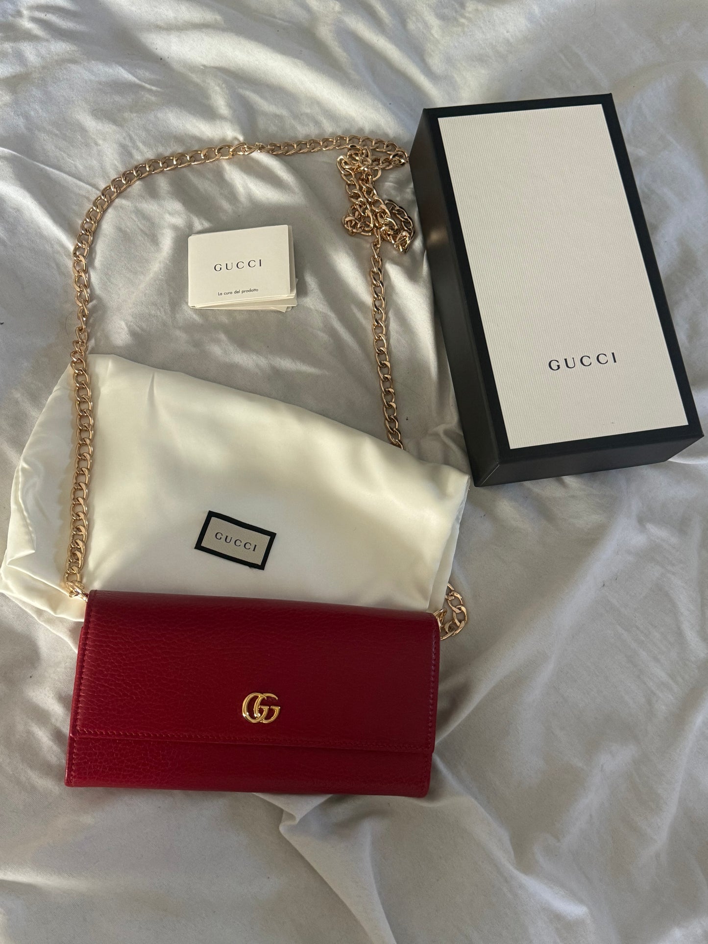 Open Box Gucci Marmont Wallet On Chain Crossbody Bag