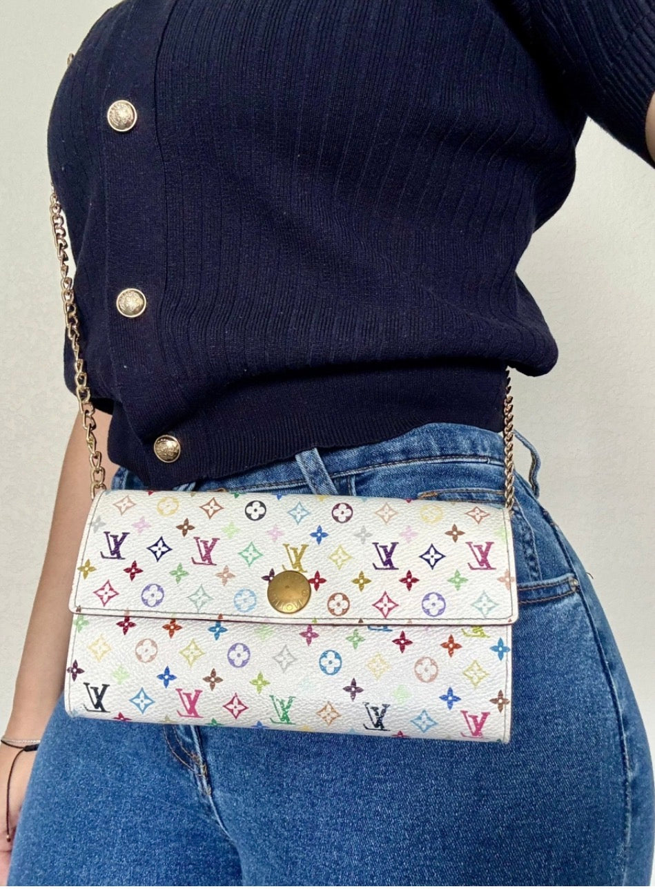 Pre-Owned  Louis Vuitton Multicolore Wallet On Chain Crossbody Bag