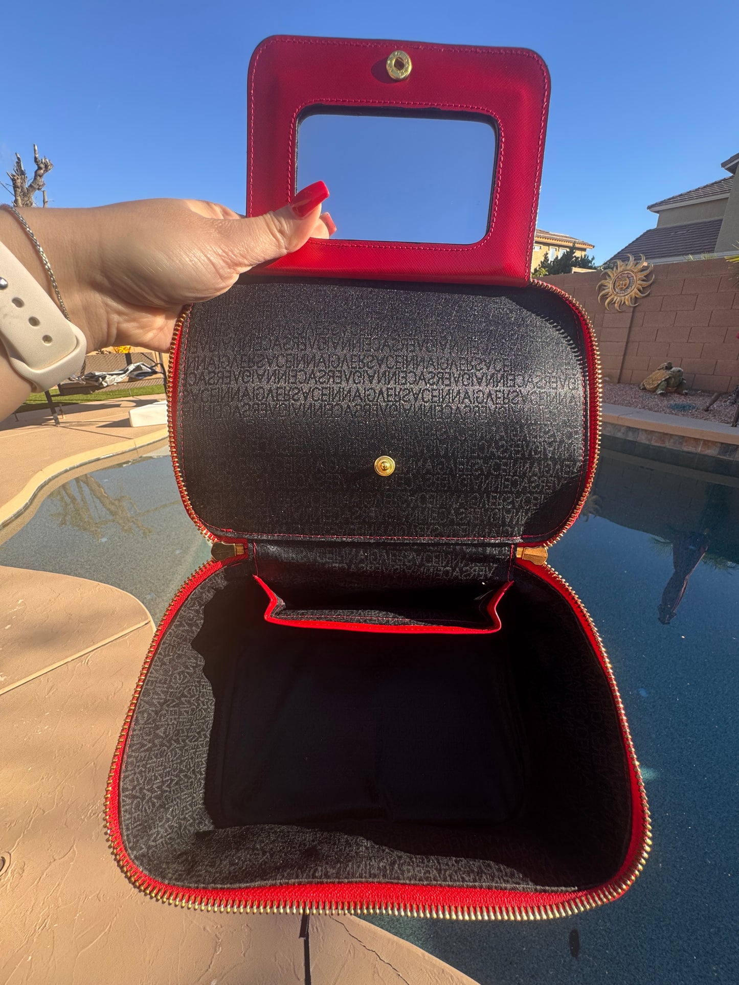 Pre-Owned Versace  Sunburst Vanity Bag