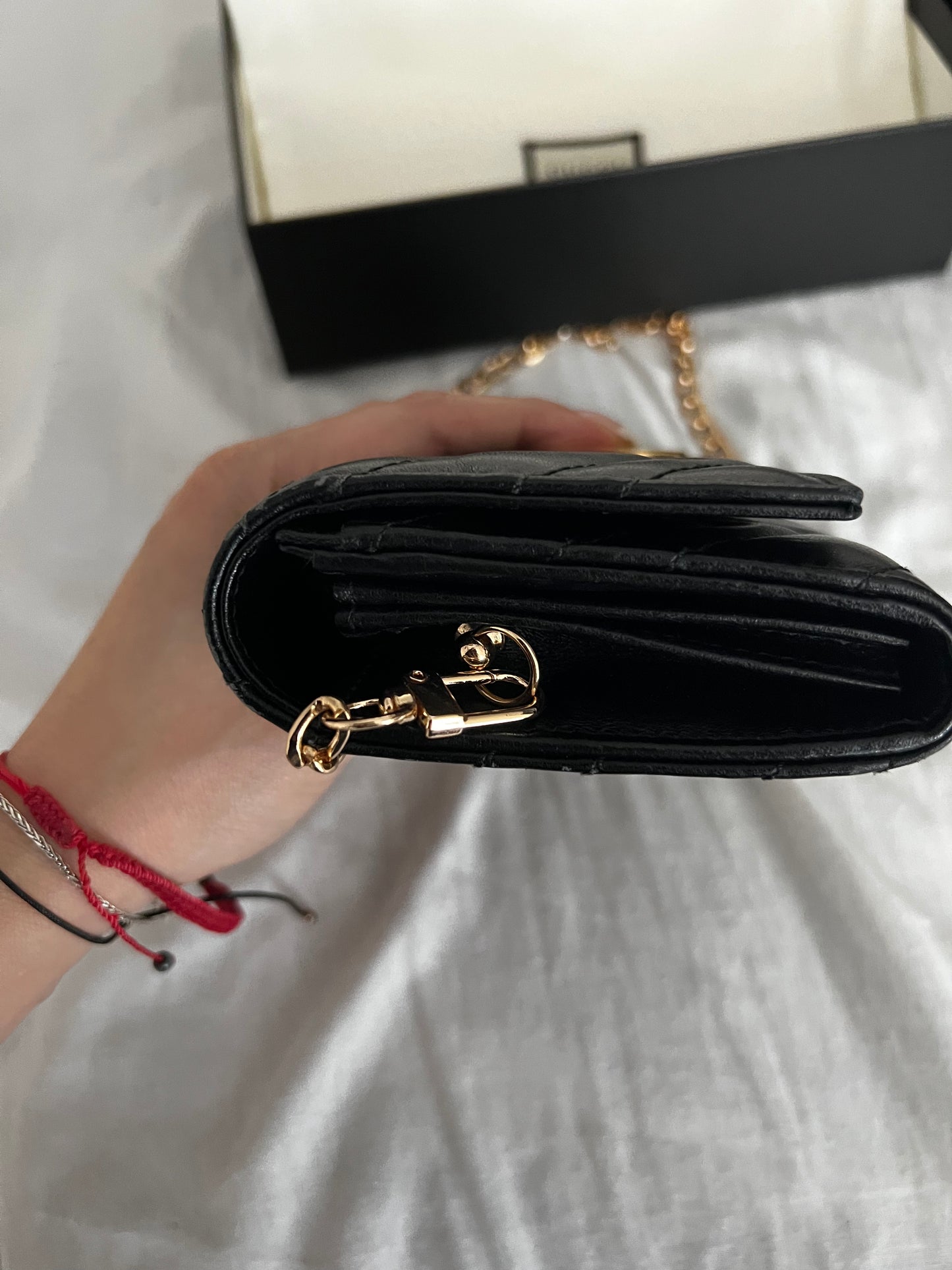 Pre-owned Gucci GG Marmont Wallet On Chain Crossbody Bag