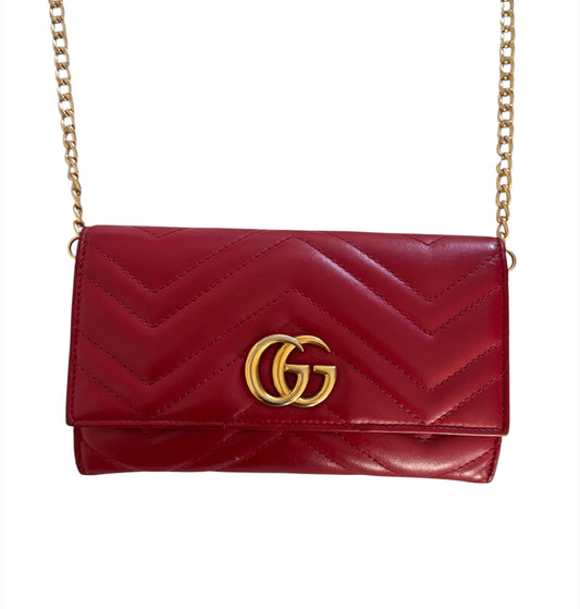 Pre-Owned GUCCI Marmont Wallet Crossbody Bag