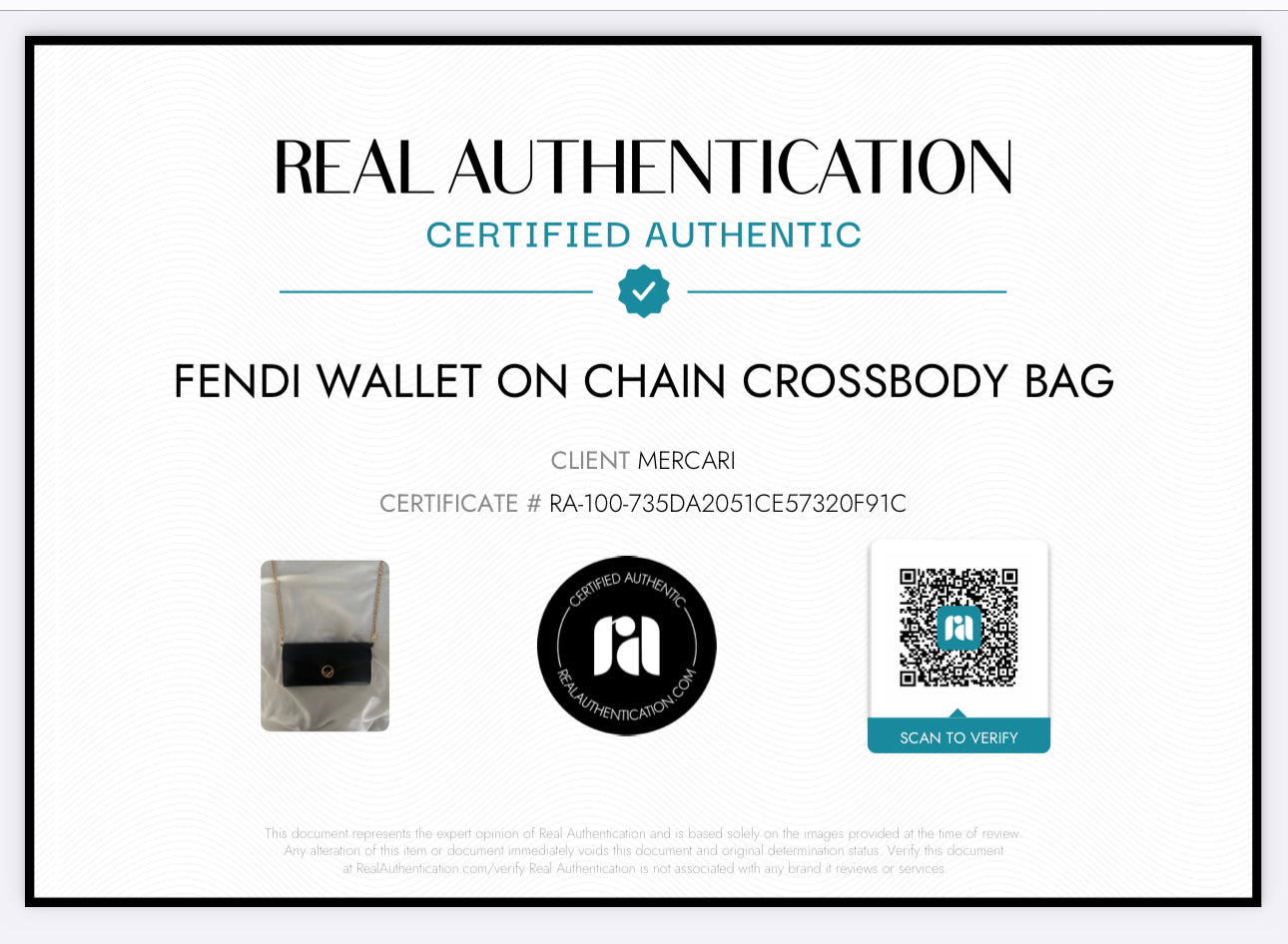 Pre-Owned  Fendi Wallet On Chain Crossbody Bag